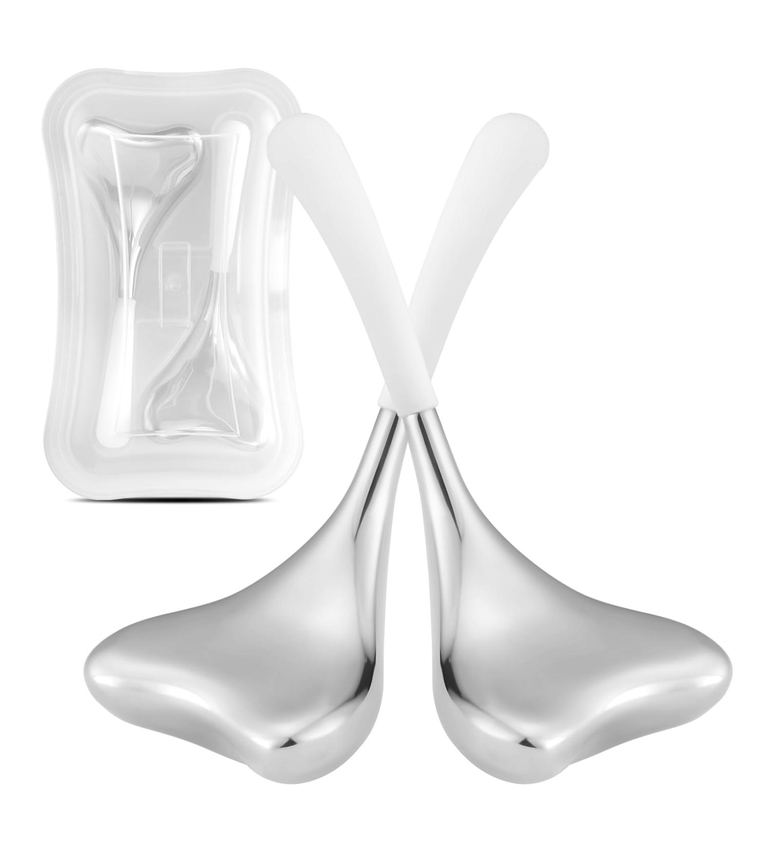 Buy Cryo Sticks for Face - 2-in-1 Gua Sha & Massage Ice Globes | Cooling Facial Skin Care Tools for Women - Buy Online on SooperMarket.com