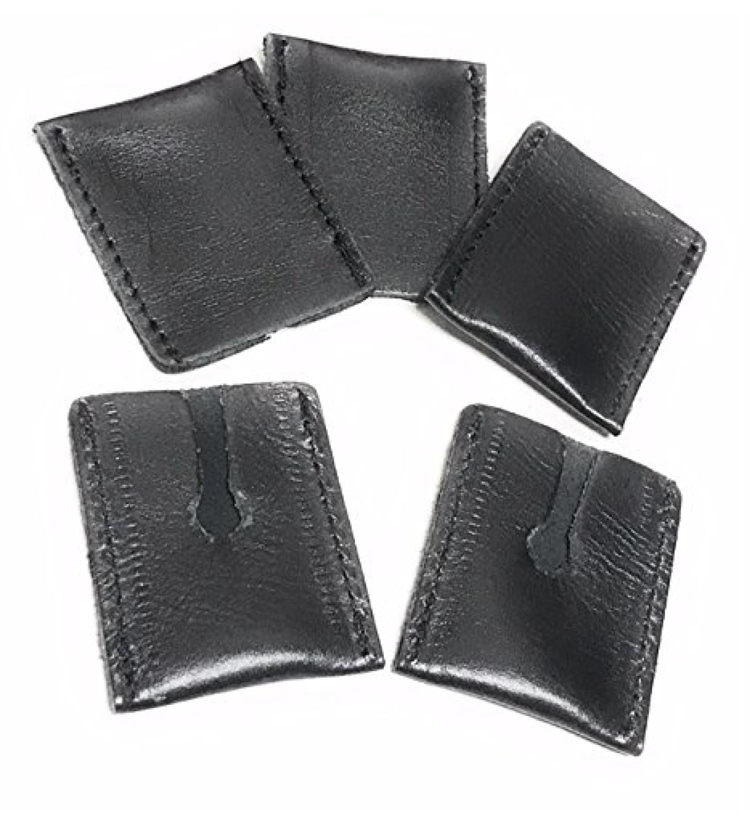 G.B.S Durable Leather Case for Double Edge Razor Protective Case Razor Head Sleeve-Fits All Safety Razor. Perfect choice for Traveler Keep Shaving Essentials Secure Best & Perfect Black Pack of 5