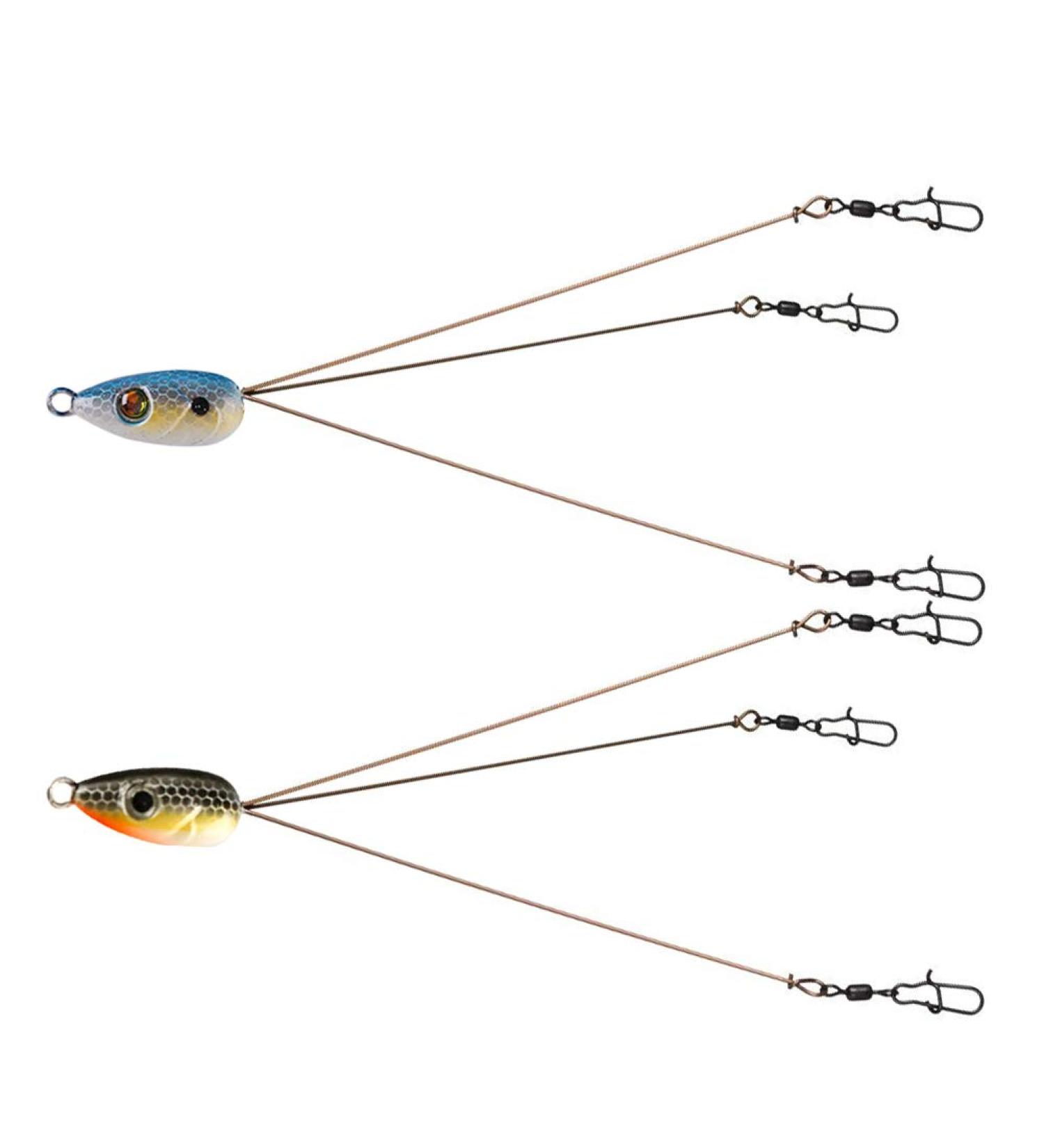 Alabama Rig Umbrella for Bass Fishing - 3 Arm Swim Baits Lures Bait Kit | Freshwater Trout Salmon - 2 Pcs Black Blue - Buy Online on SooperMarket.com