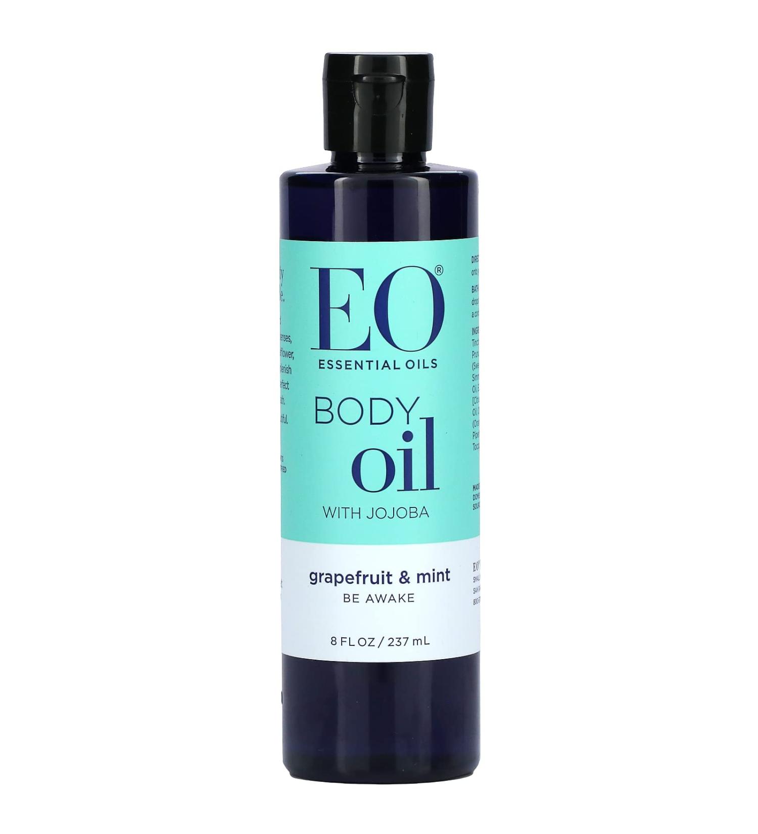 EO Grapefruit And Mint Body Oil With Jojoba, 8 FZ