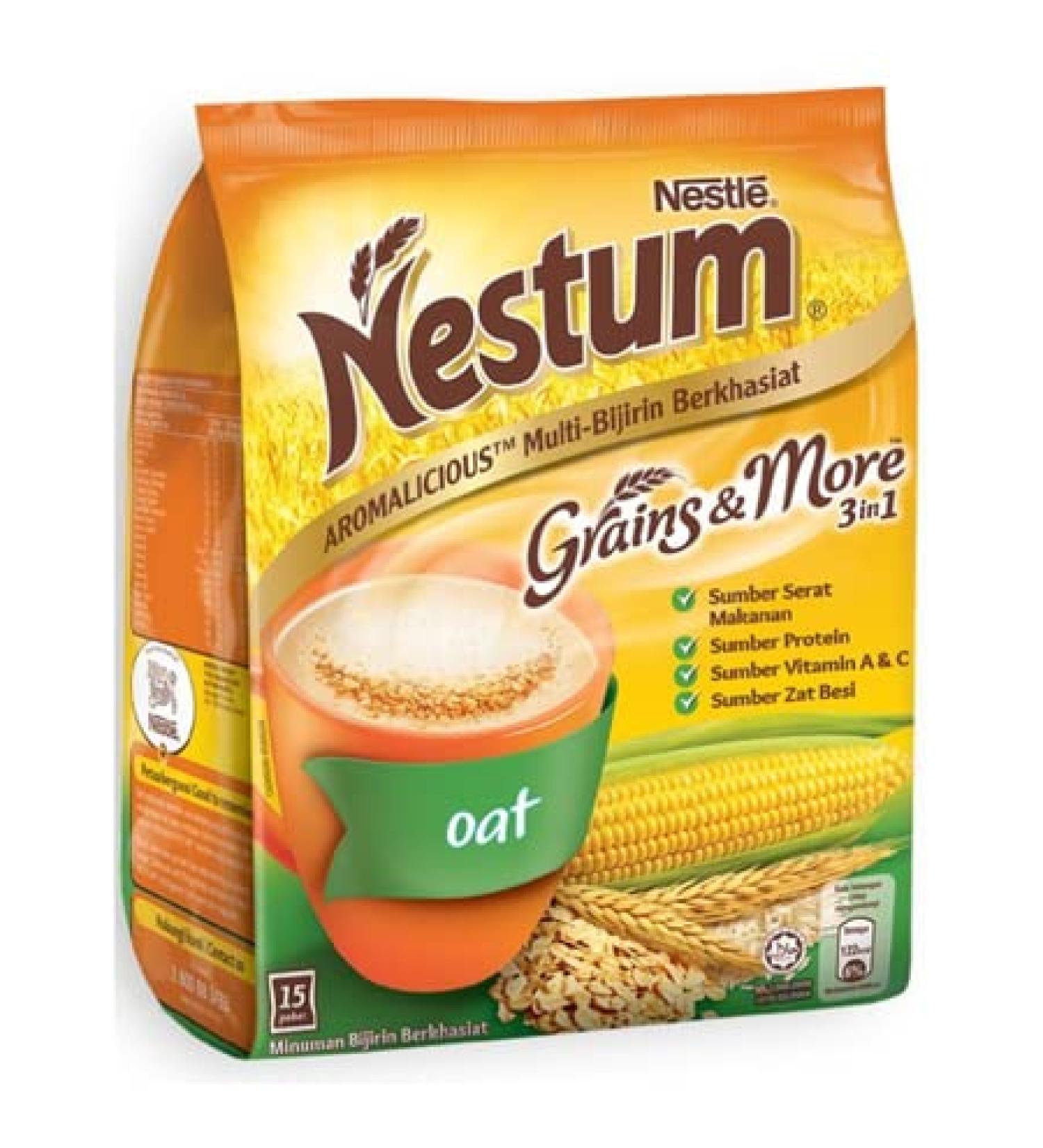 Nestum Grains & More 3 in 1 Oat Cereal Drink 15x30g (Pack of 1) by Food Sanctuary