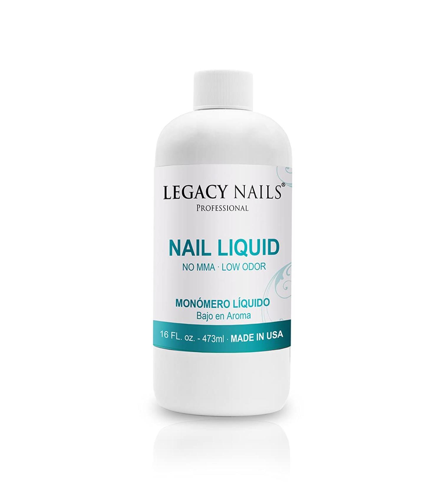 Legacy Nails Professional 16 oz Nail Sculpting Liquid Monomer - Color Stabilizer EMA Acrylic Monomer for Nail Extensions - Non-Yellow Formula - 16 Fl Oz - Buy Online on SooperMarket.com