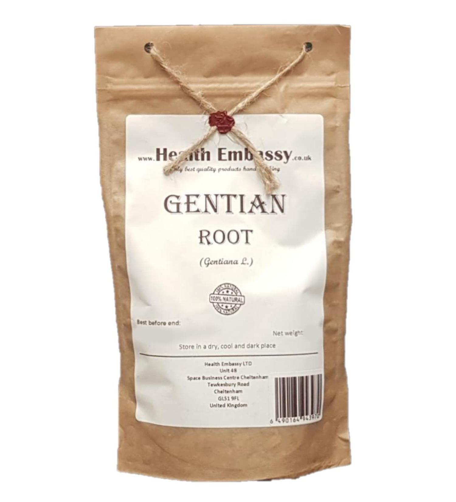 Health Embassy Gentian Root Tea | Gentiana L | Racine de Gentiane Tisane 50g - Buy Online on SooperMarket.com