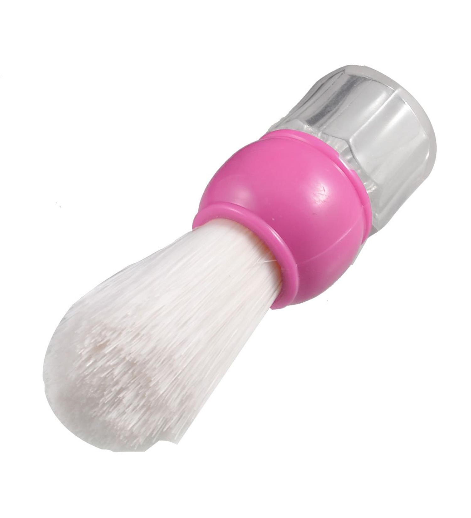 Ruilogod White 1.2" Diameter Plastic Bristle Shaving Brush Grooming