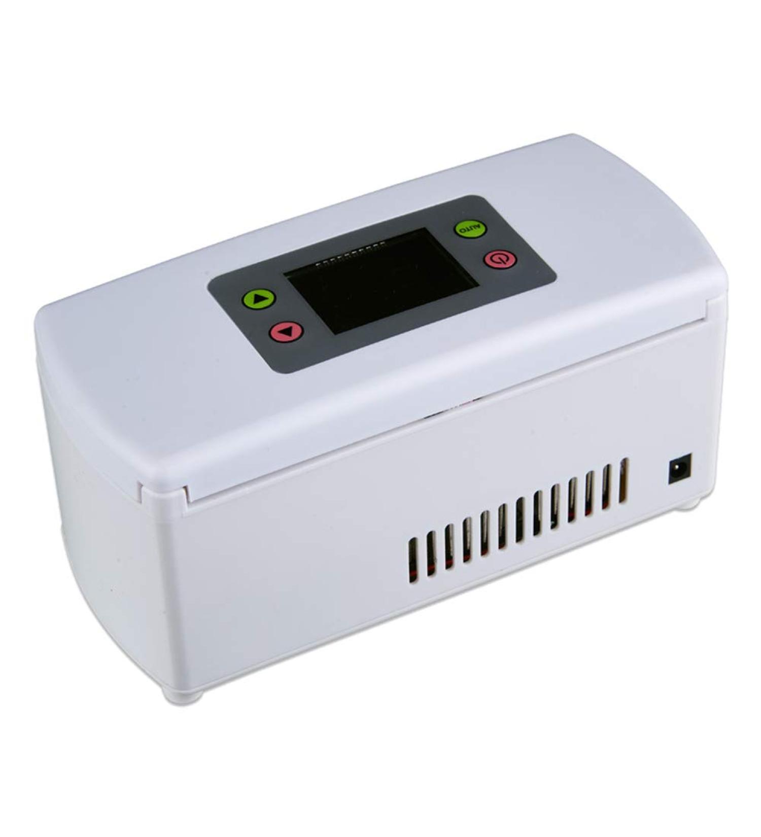 Insulin Car Refrigerator Dual-use Medicine Refrigerator Insulin Charging Refrigerated Box 2-8 C Constant Temperature Large Capacity 207 * 94 * 91MM White - Buy Online on SooperMarket.com