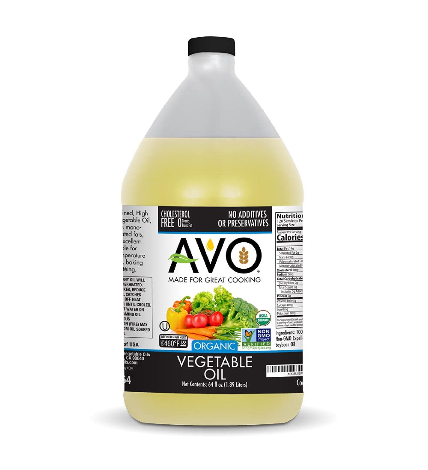 AVO ORGANIC 100% VEGETABLE Oil  64 Fl-oz (Half a Gallon) NO preservatives added - Buy Online on SooperMarket.com