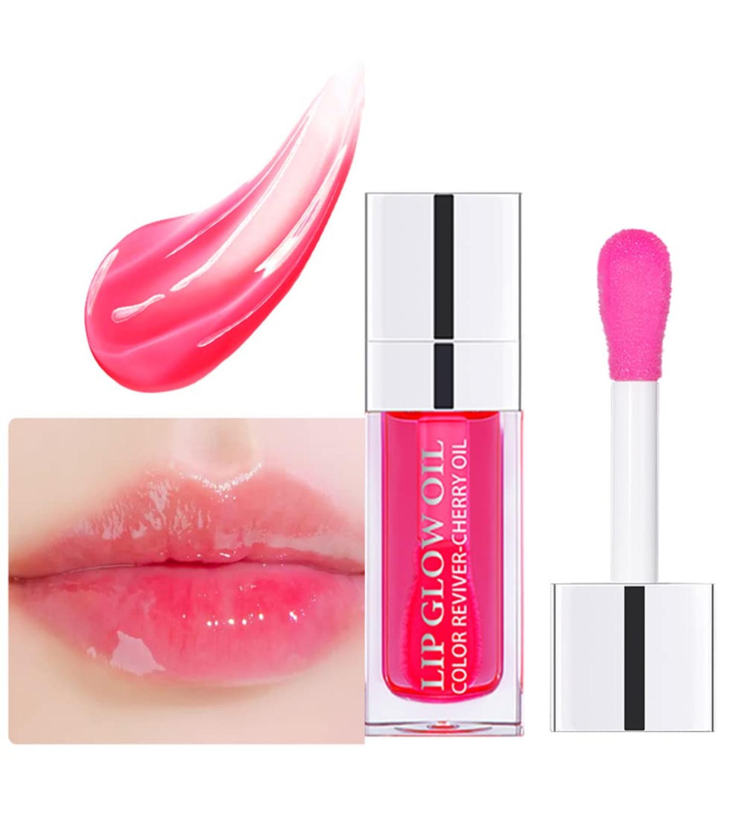 GL-Turelifes Cherry Plumping Lip Gloss Oil - Hydrating Tinted Balm for Nourished Lips - Buy Online on SooperMarket.com