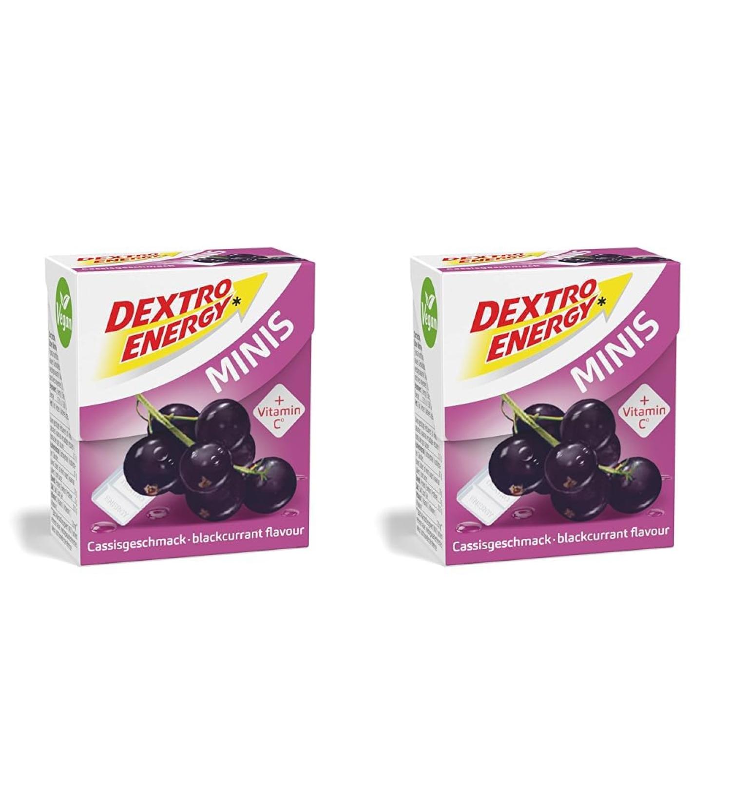 Dextro Energy Minis Cassis |50g dextrose tablet |Quickly available glucose in a practical clickbox |Suitable for everyday life & sport (pack with 2) 50 g (2 -pack) currant 1 x 50g