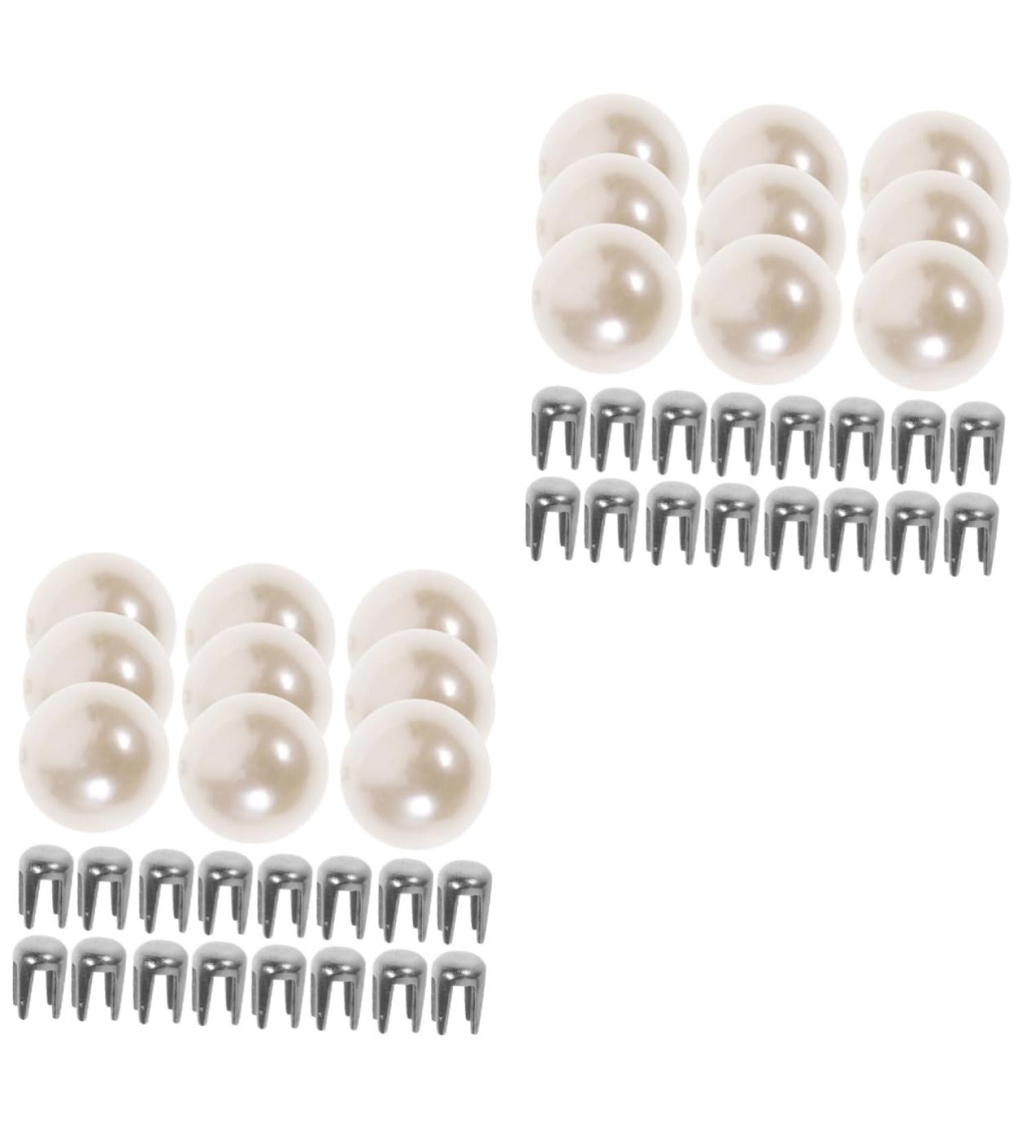 TEHAUX 300 Sets Pearl Claw Nails Tiara Jeans Button Claw Nail Rivets Handmade Rivets Decorative Nails Round - Buy Online on SooperMarket.com