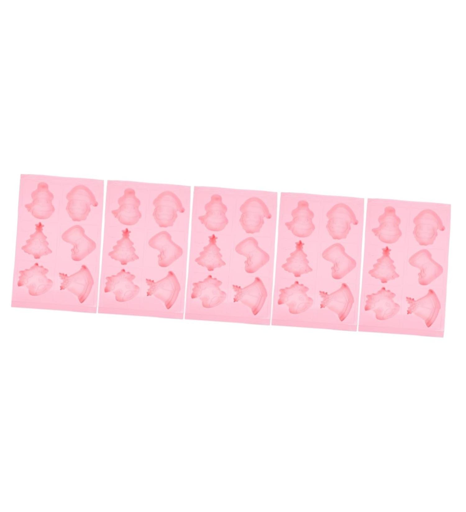 MAGICLULU 5pcs Fruit Cake Mold Clay Molds Silicone Bakeware Biscuit DIY Mould Baking Mold Dessert Mould Non Stick Candy Mold Santa Cake Mold Non Stick Fondant Mold Sample Silica Gel Popsicle 32X18CMx5pcs - Buy Online on SooperMarket.com