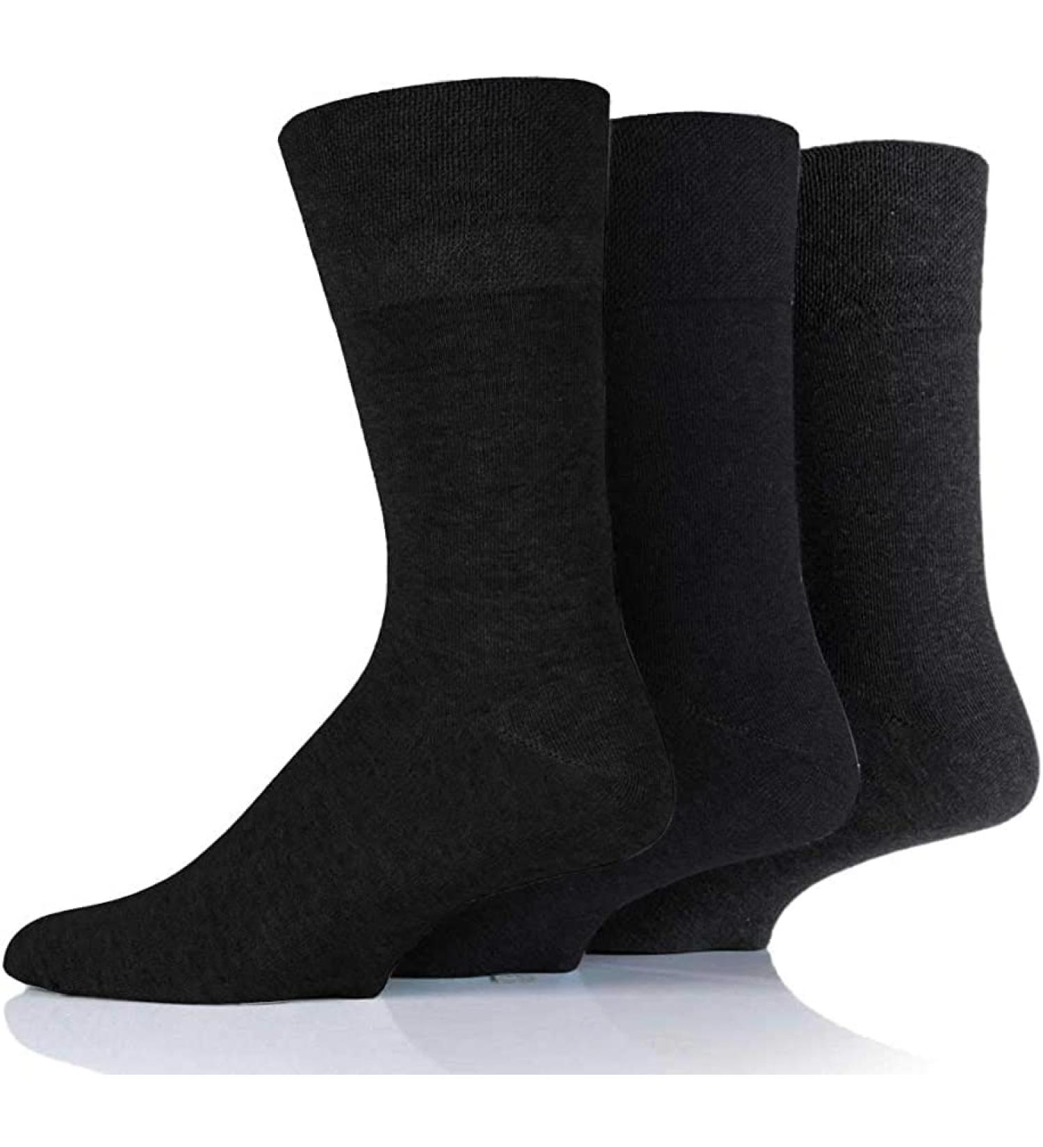 COSHAL 3 Pairs Womens Diabetic Socks wide Honey Comb top soft cuff Ankle Medium-Elastic Grip Soft Toe cosy feel for sensitive feet Legs Non-Binding Circulatory Socks SIZE (4-7) One Size Black ( 3 Pairs ) - Buy Online on SooperMarket.com