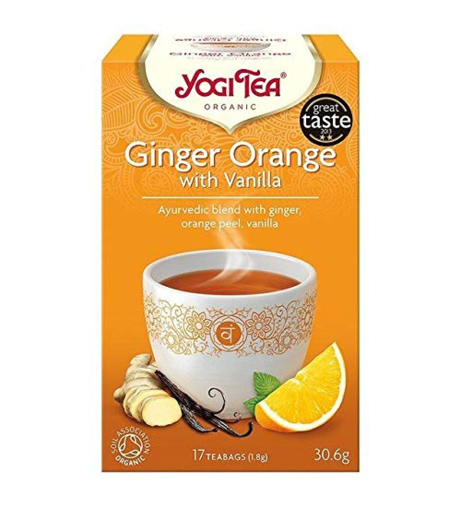 Yogi Tea Organic Ginger Orange with Vanilla Tea Bags 17 per Pack