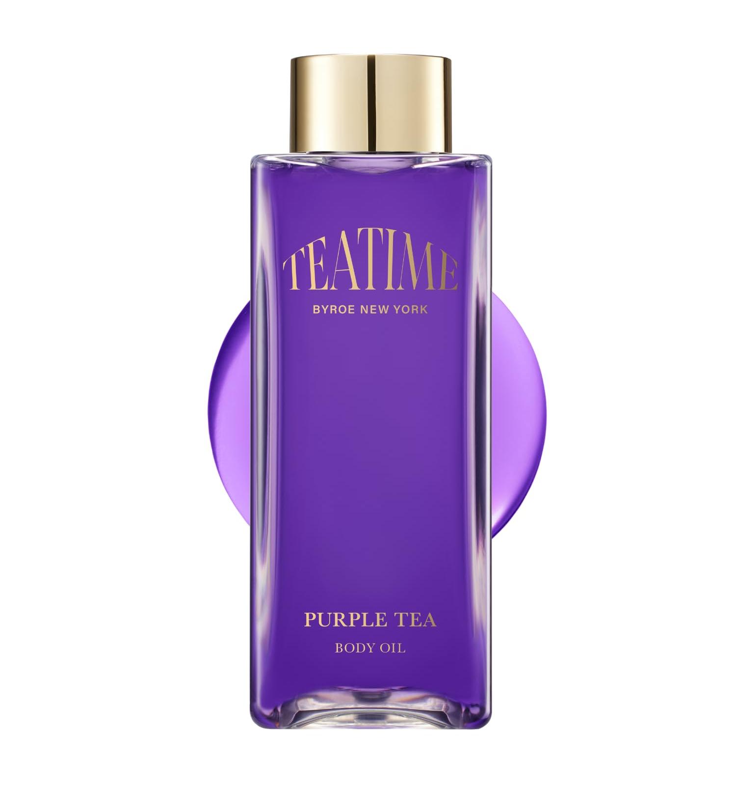 Byroe Purple Tea Body Oil - Moisturizing Almond Oil & BHA for Dry Skin | Lavender Jasmine Scent | Vegan & Fast Absorbing - 65 ML - Buy Online on SooperMarket.com