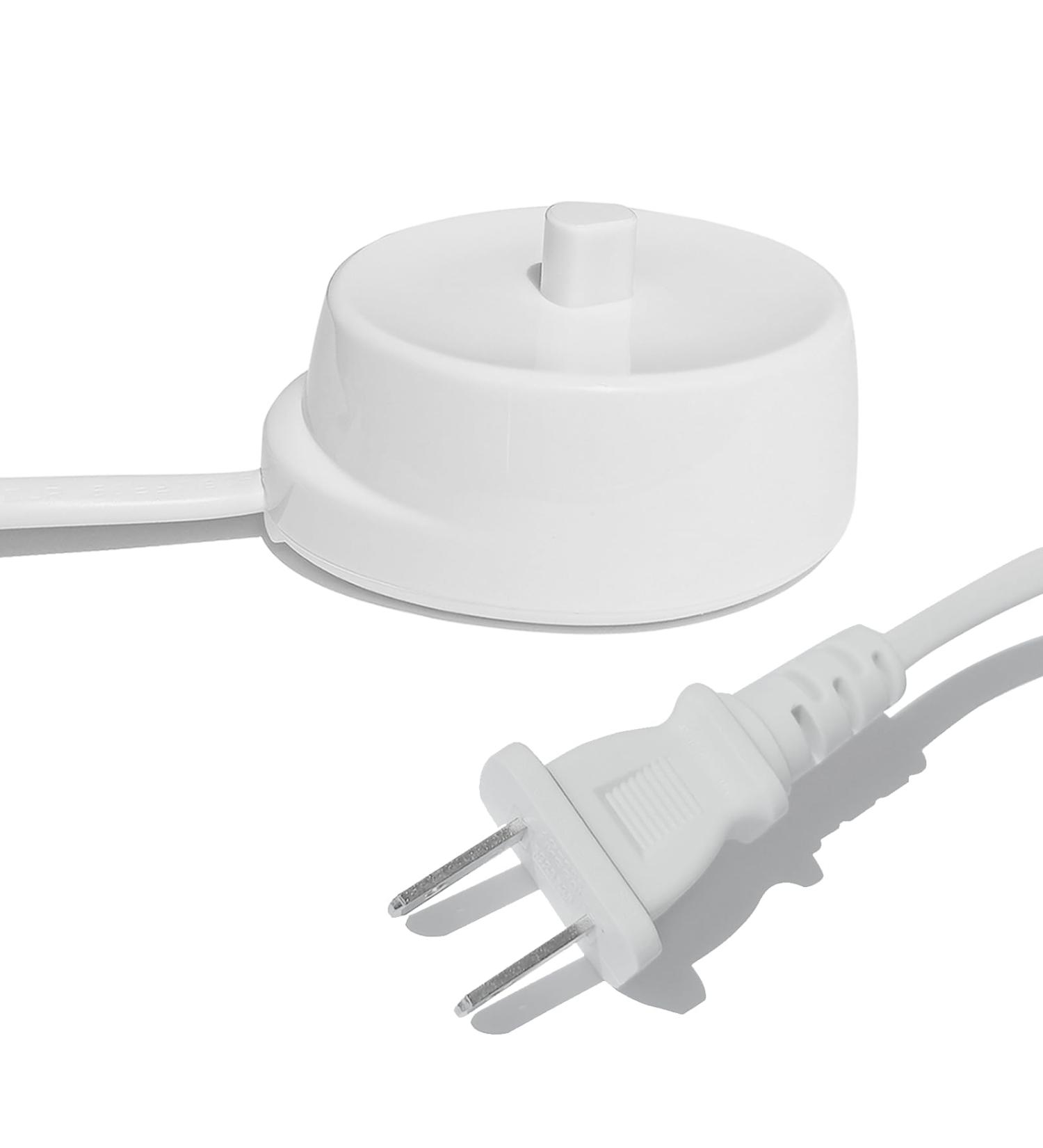 Toothbrush Charger Base Compatible with Oral b Braun Round Head Electric Toothbrush Model 3757 Replacement Charger Power Cord Portable Travel 110 V Waterproof Inductive Charging Base by Zuikn - Buy Online on SooperMarket.com