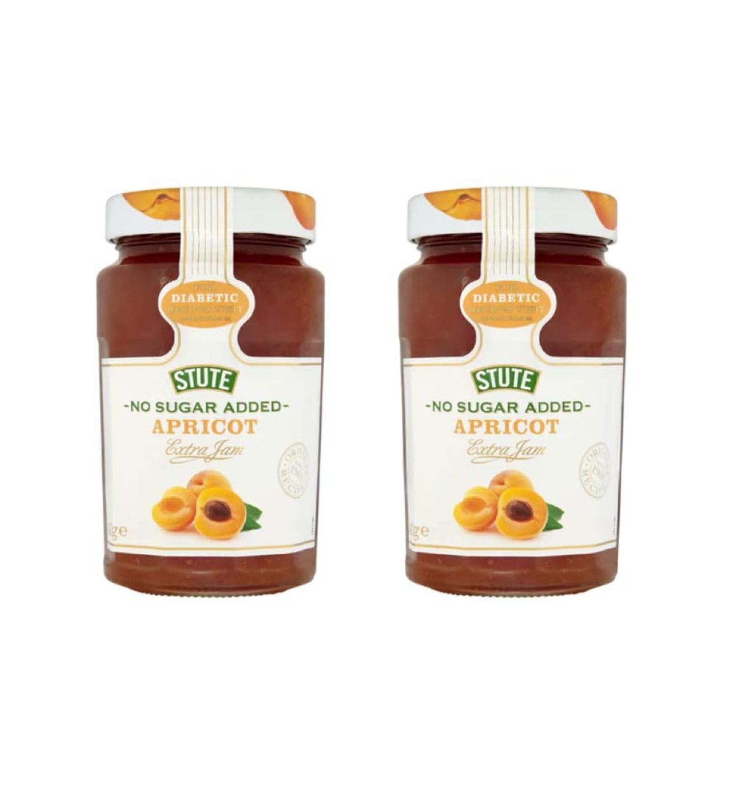 2 x 430g No Added Sugar Apricot Jam Diabetic Friendly
