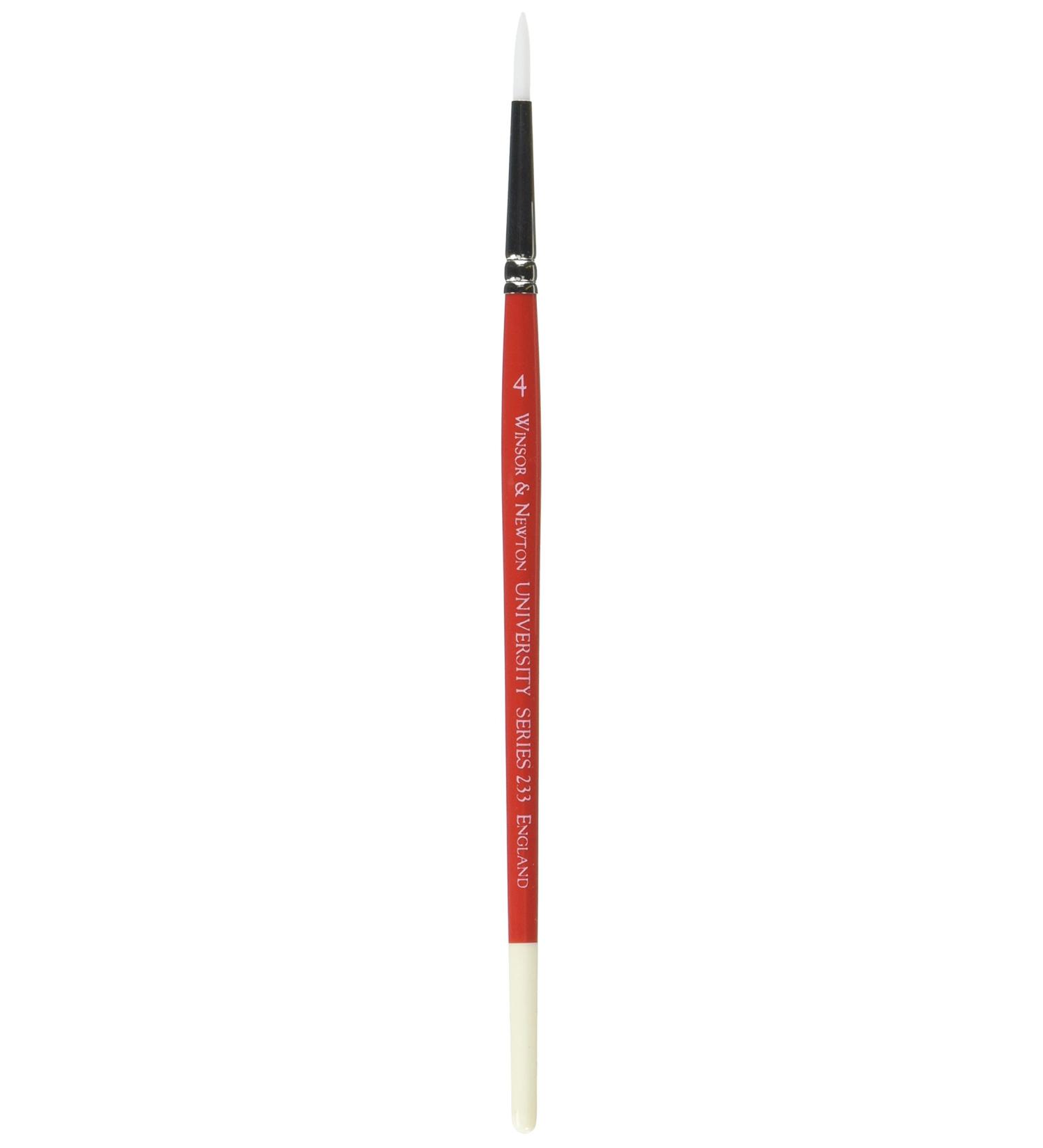 Winsor & Newton University Series 233 Round Brush - Size 4, Short Handle - Buy Online on SooperMarket.com