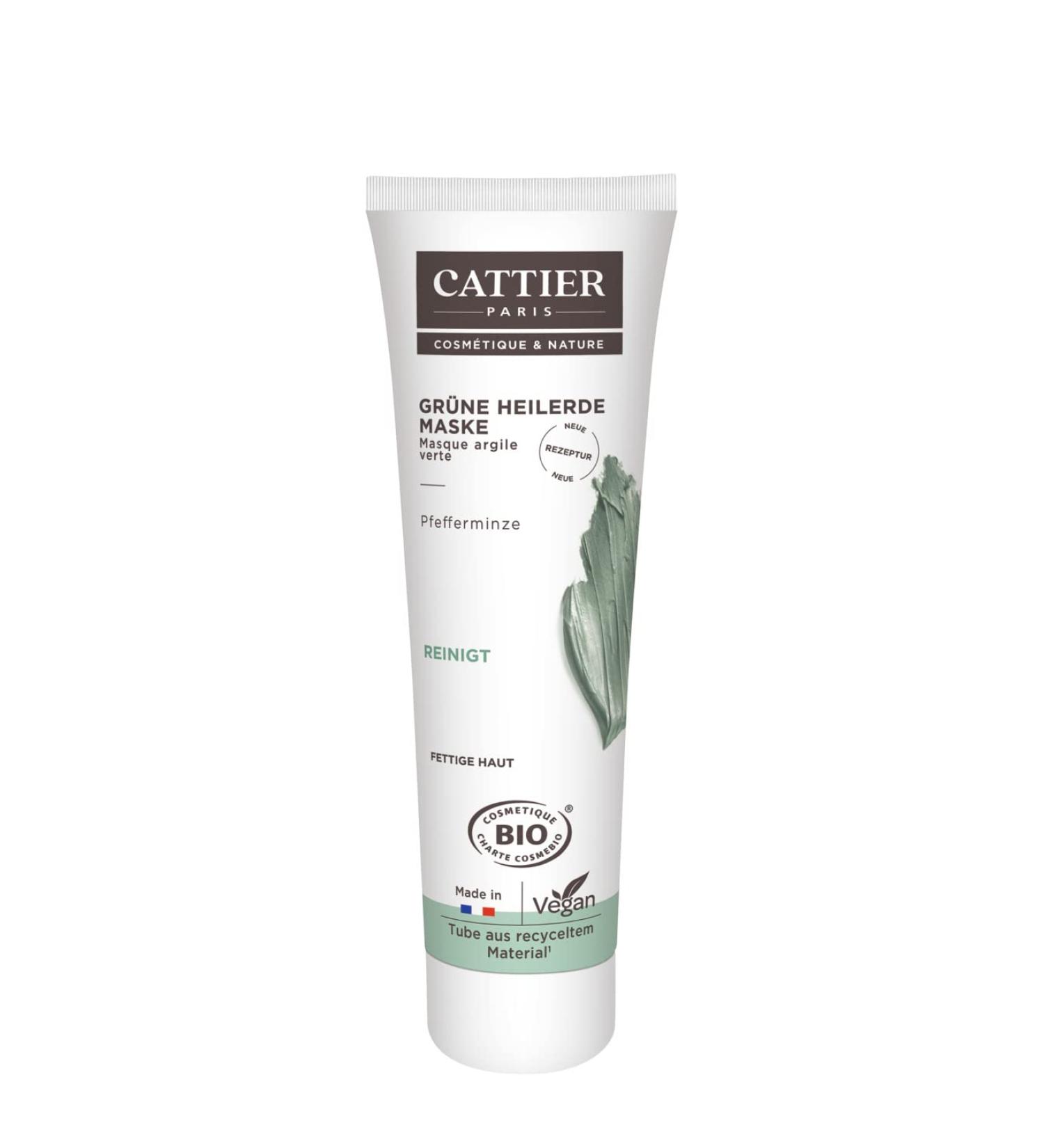 Cattier Healing Clay Mask for Oily Skin - Natural Green Clay Cosmetics | 100ml International Shipping - Buy Online on SooperMarket.com