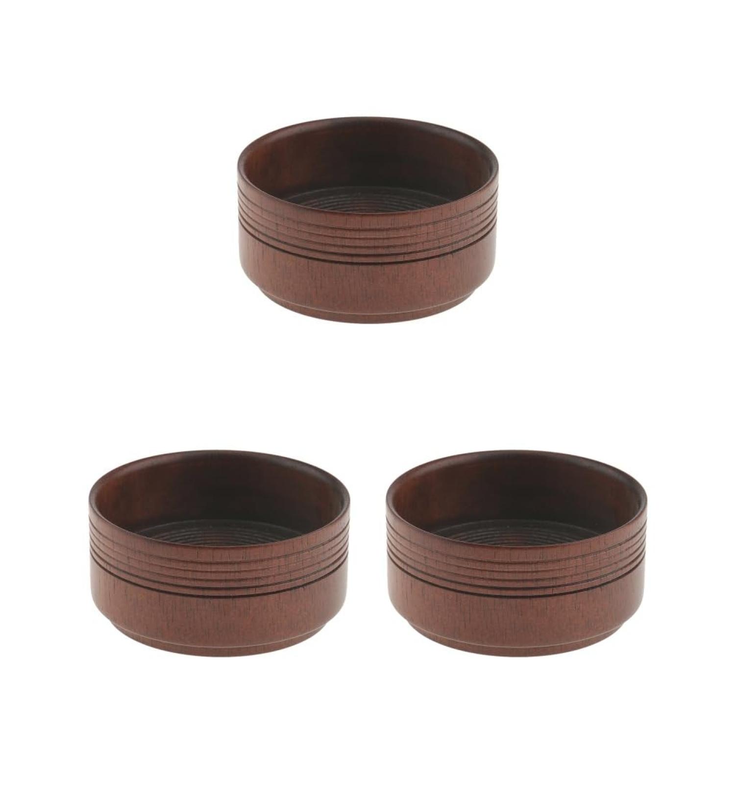 Men's Retro Wooden Shaving Mug 3 Piece Set | Vintage Style Grooming Accessories for Men - Buy Online on SooperMarket.com