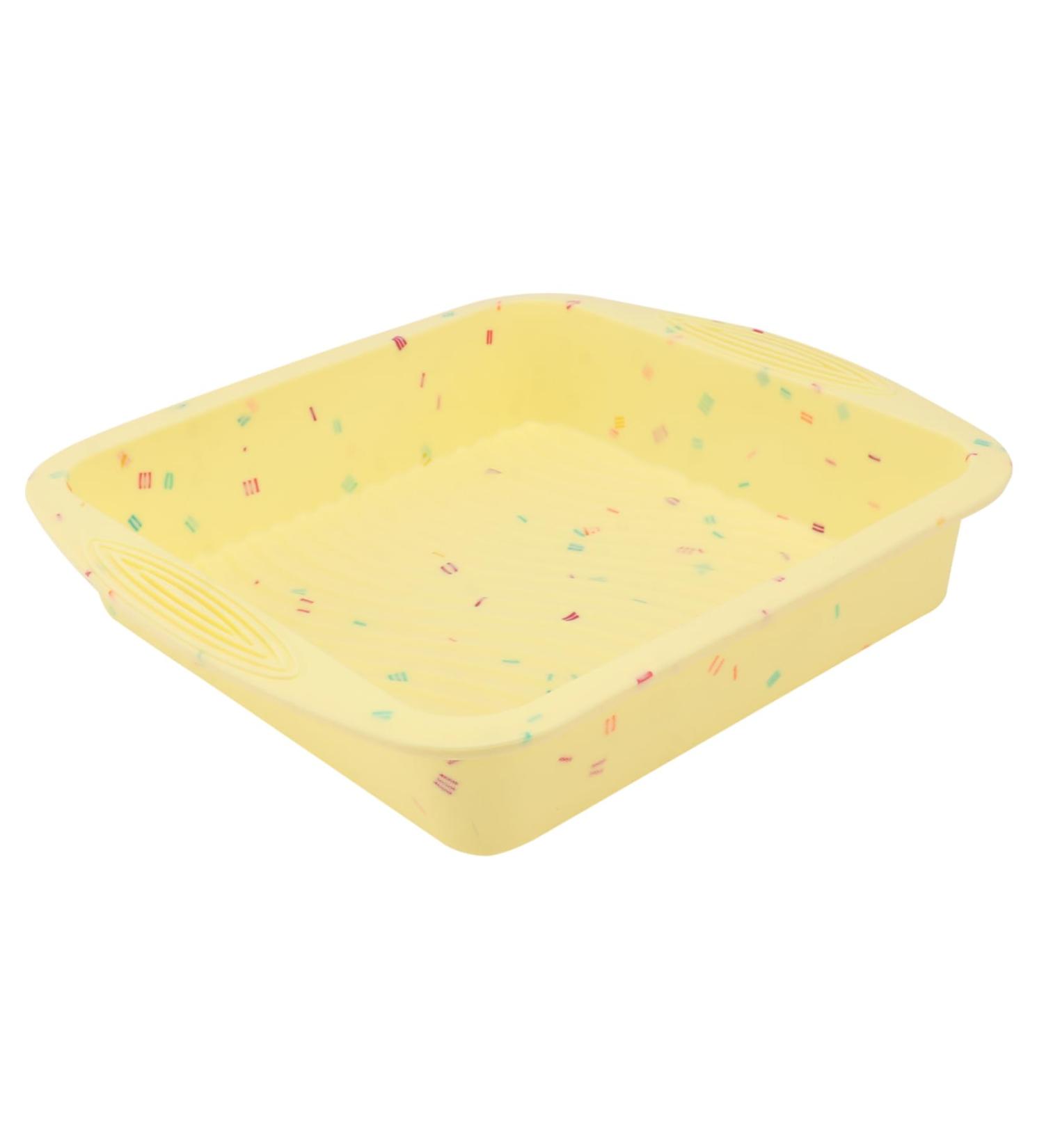 Zerodeko 1pc Cake Mold Silica Gel Jelly Ice Mold 26.5x24.5cm Yellow - Buy Online on SooperMarket.com