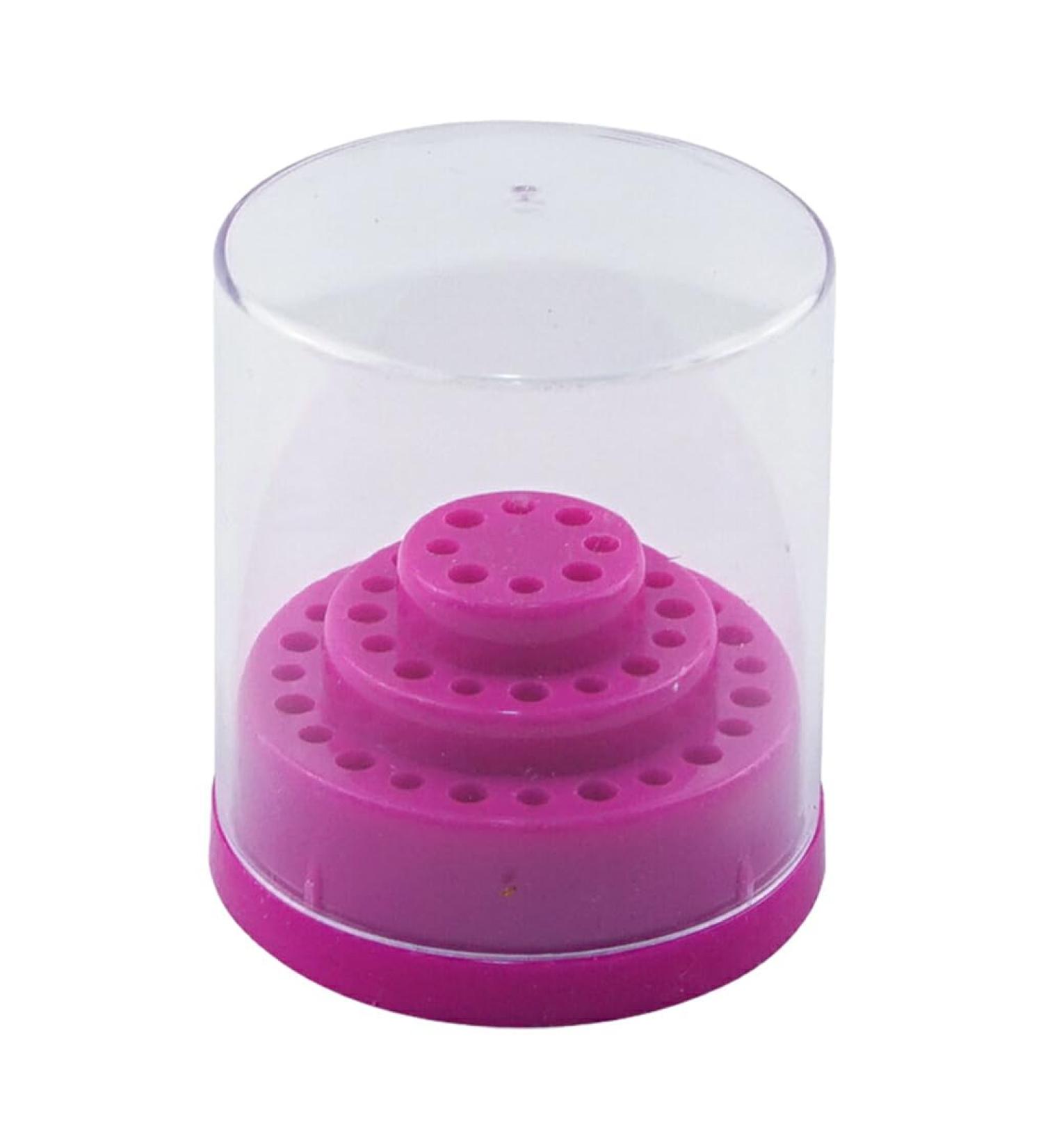lmoikesz Neat And Tidy Nail Drill Bits In Order Nail Drill Bits Holder Nail Drill Grinding Bit Holder Box PP Stylish Appearance rose red - Buy Online on SooperMarket.com