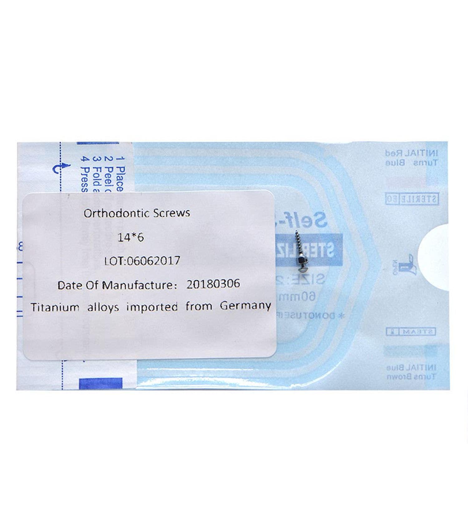 Angzhili Dental Orthodontic Screws Titanium Alloys Matching Micro Implant Screw Device Self-Drilling Thread Mini Screw Self-Taping 6/8/10/12mm (Mini Screw 1.4x6) - Buy Online on SooperMarket.com