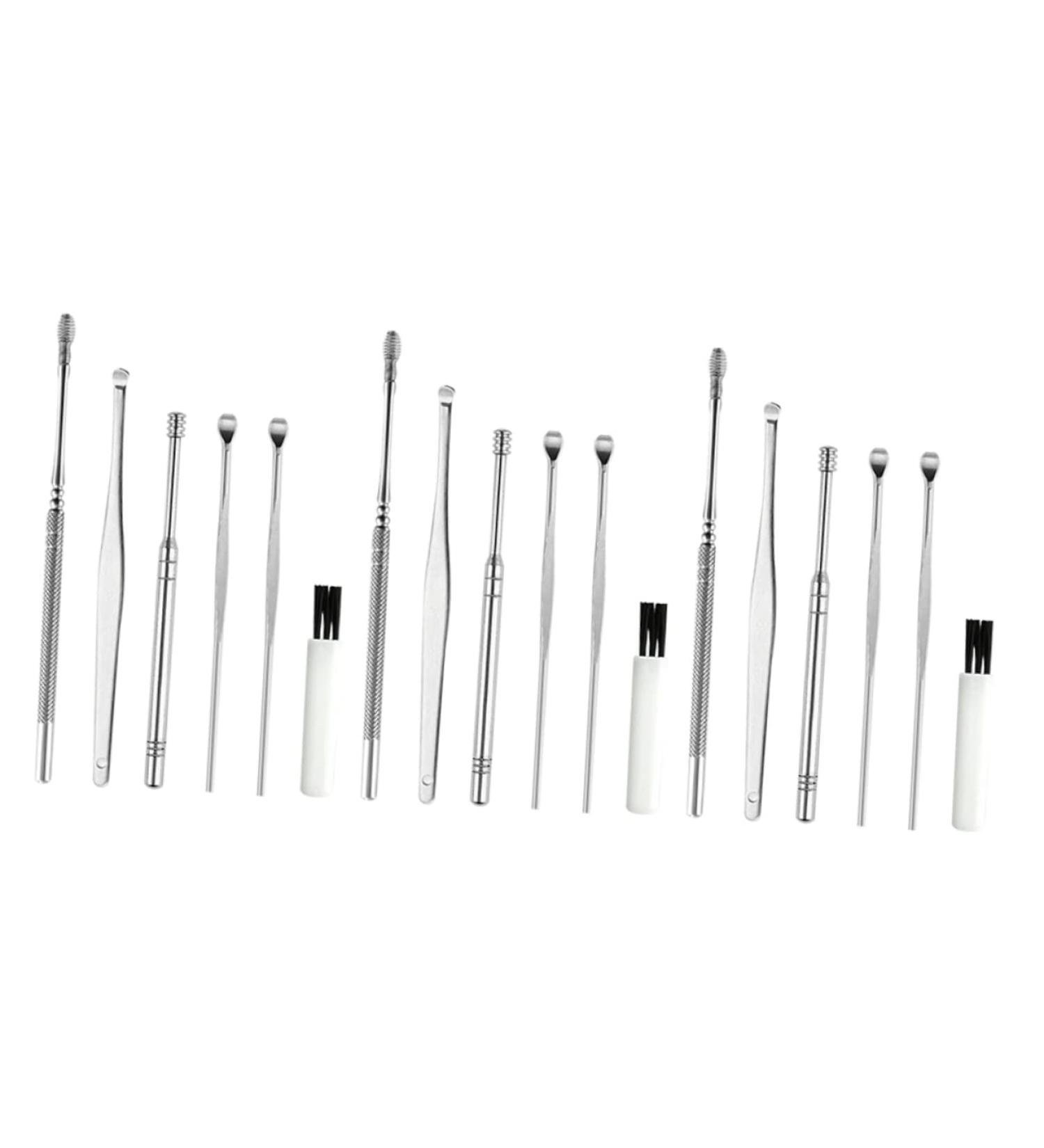 3 Sets Stainless Steel Ear Cleaning Kit with LED Ear Wax Removal Tool - Buy Online on SooperMarket.com