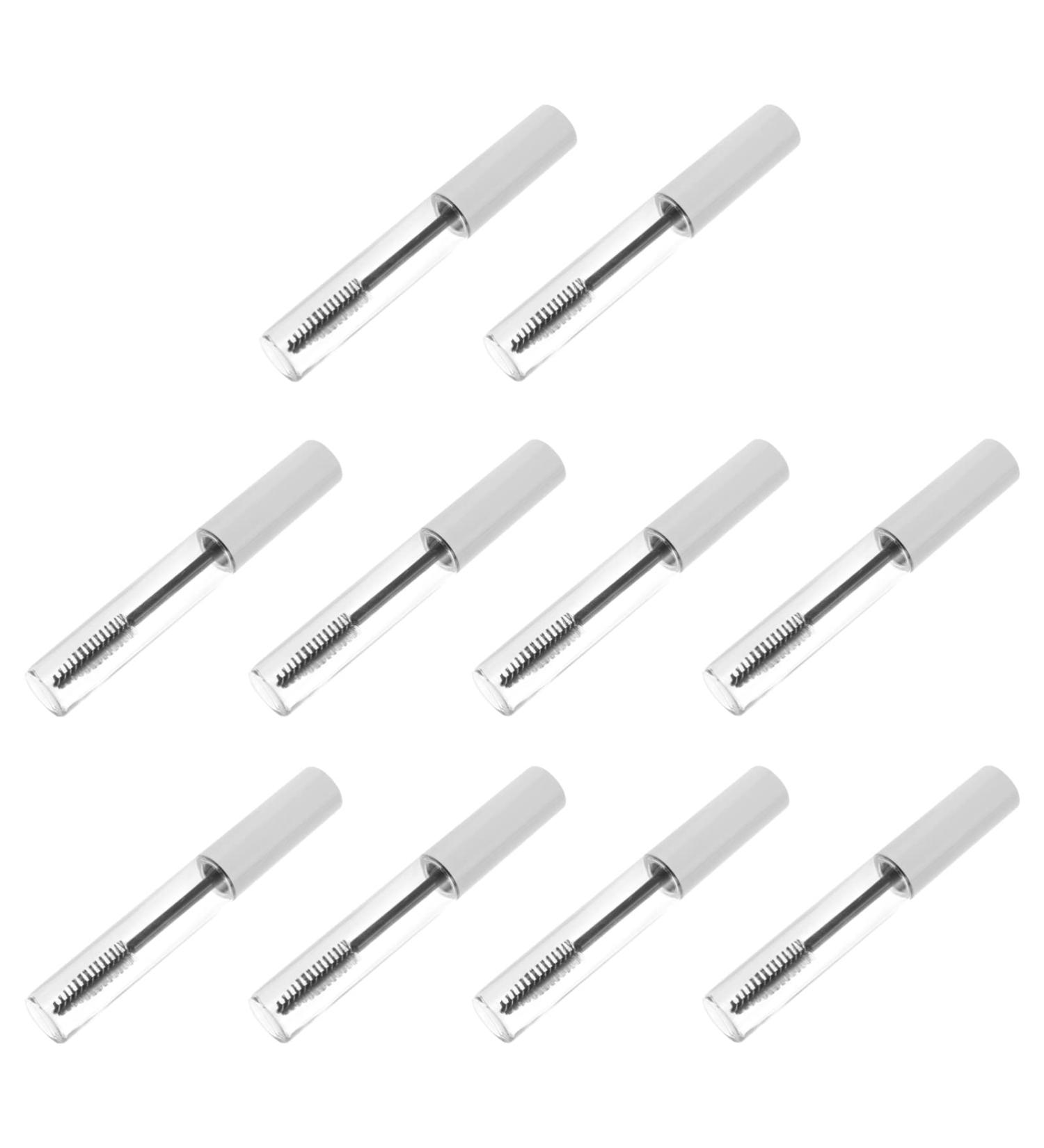 KALLORY Undercap Oil Bottle 10Pcs 10ML Eyelash Brush Tubes Eyelash Cream Bottles Castor Oil Containers White Eyeliner Pencil 11x1.5x1.5cm White - Buy Online on SooperMarket.com