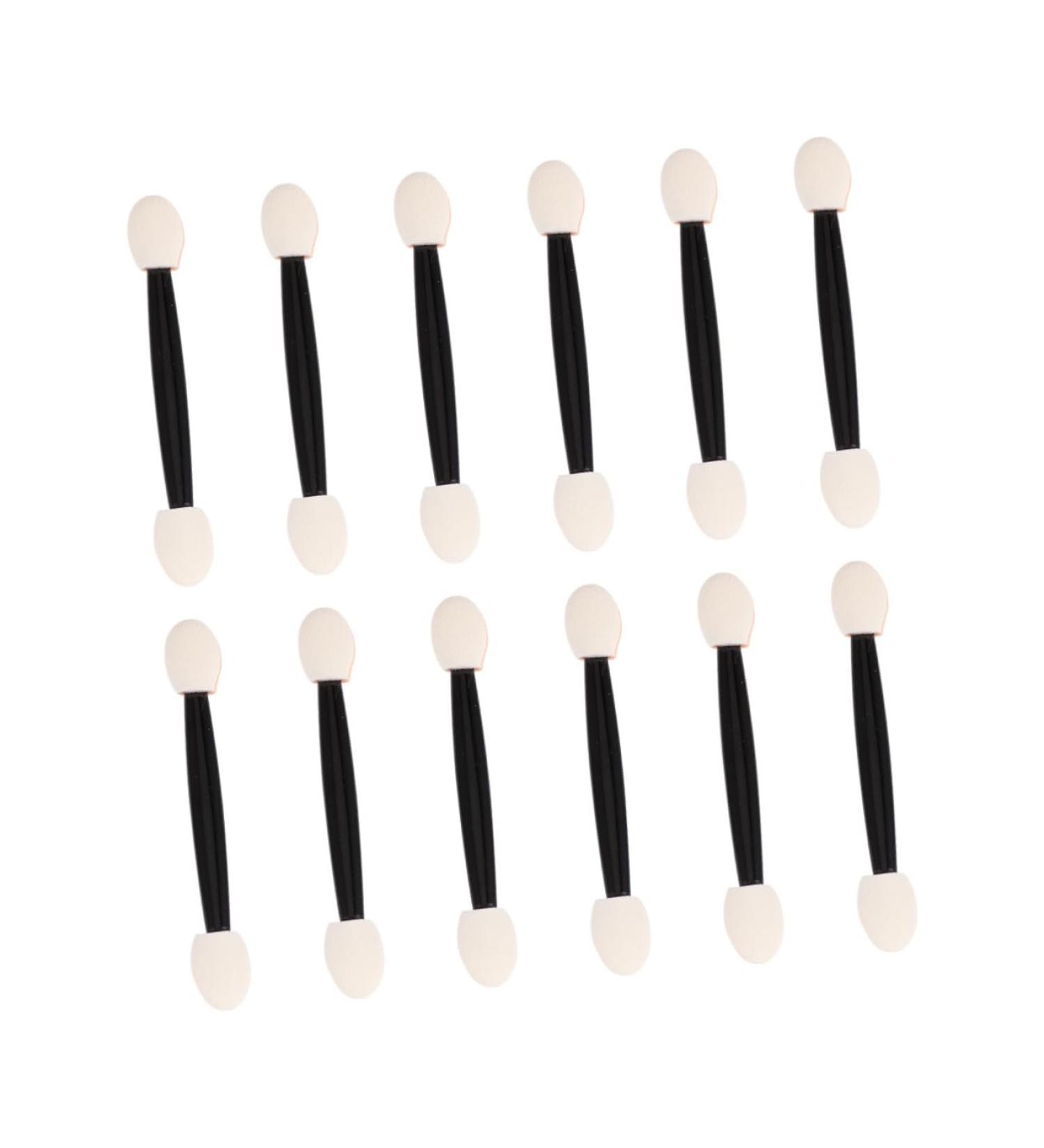 WOONEKY 24pcs Eyeliner Sponge Brush Smudge Eye Brush Dual Ended Eyeshadow Brush 7cm Black - Buy Online on SooperMarket.com