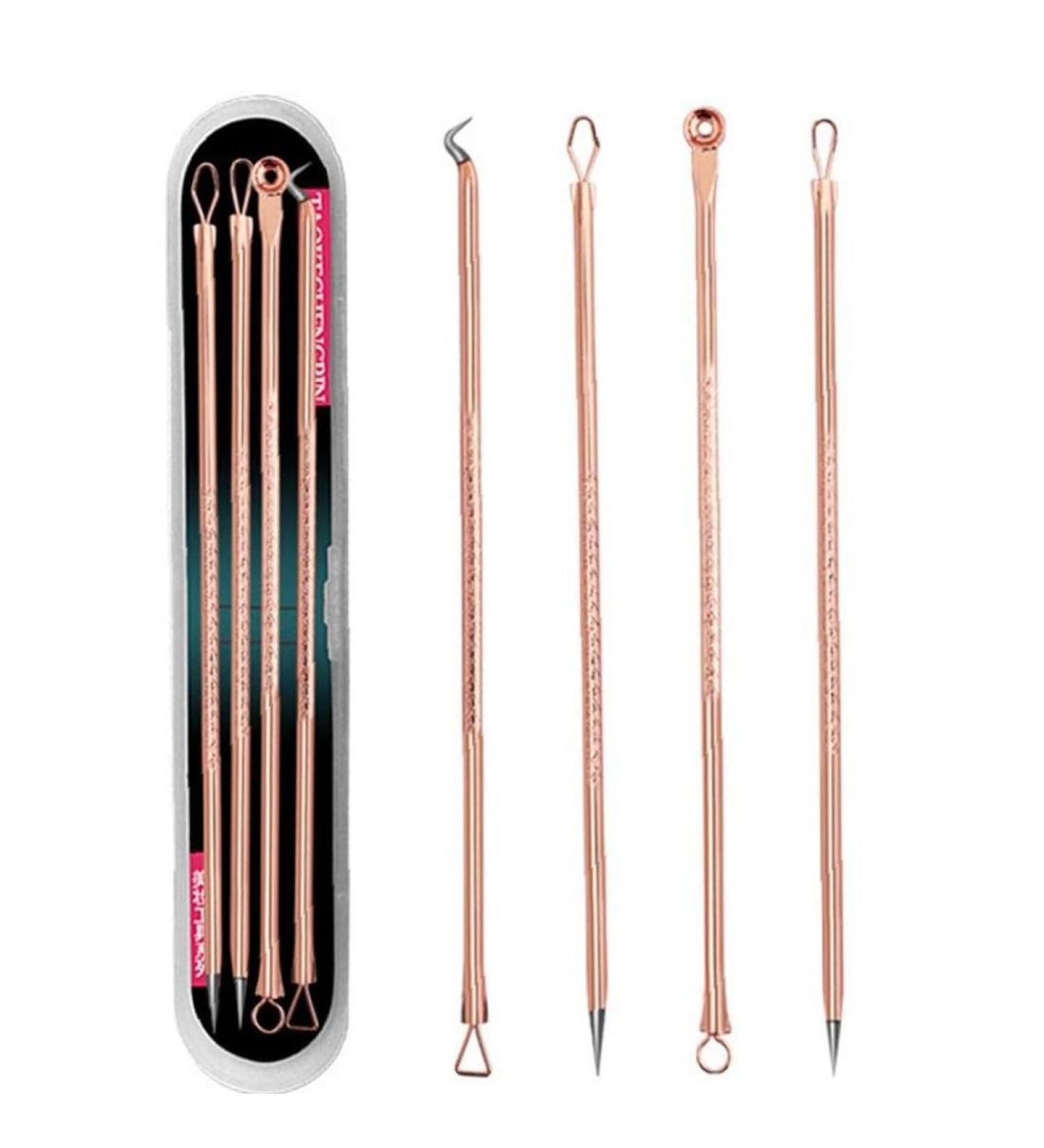 Tosssper Blackhead Remover Kit - 4 Piece Acne Extractor Tools for Men & Women | Safe Comedone & Whitehead Removal - Buy Online on SooperMarket.com