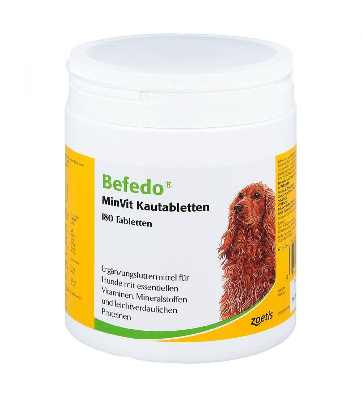Zoetis Befedo Minvit Chewable Tablets for Dogs - 180 Tablets | Boost Canine Health | Fast International Shipping - Buy Online on SooperMarket.com