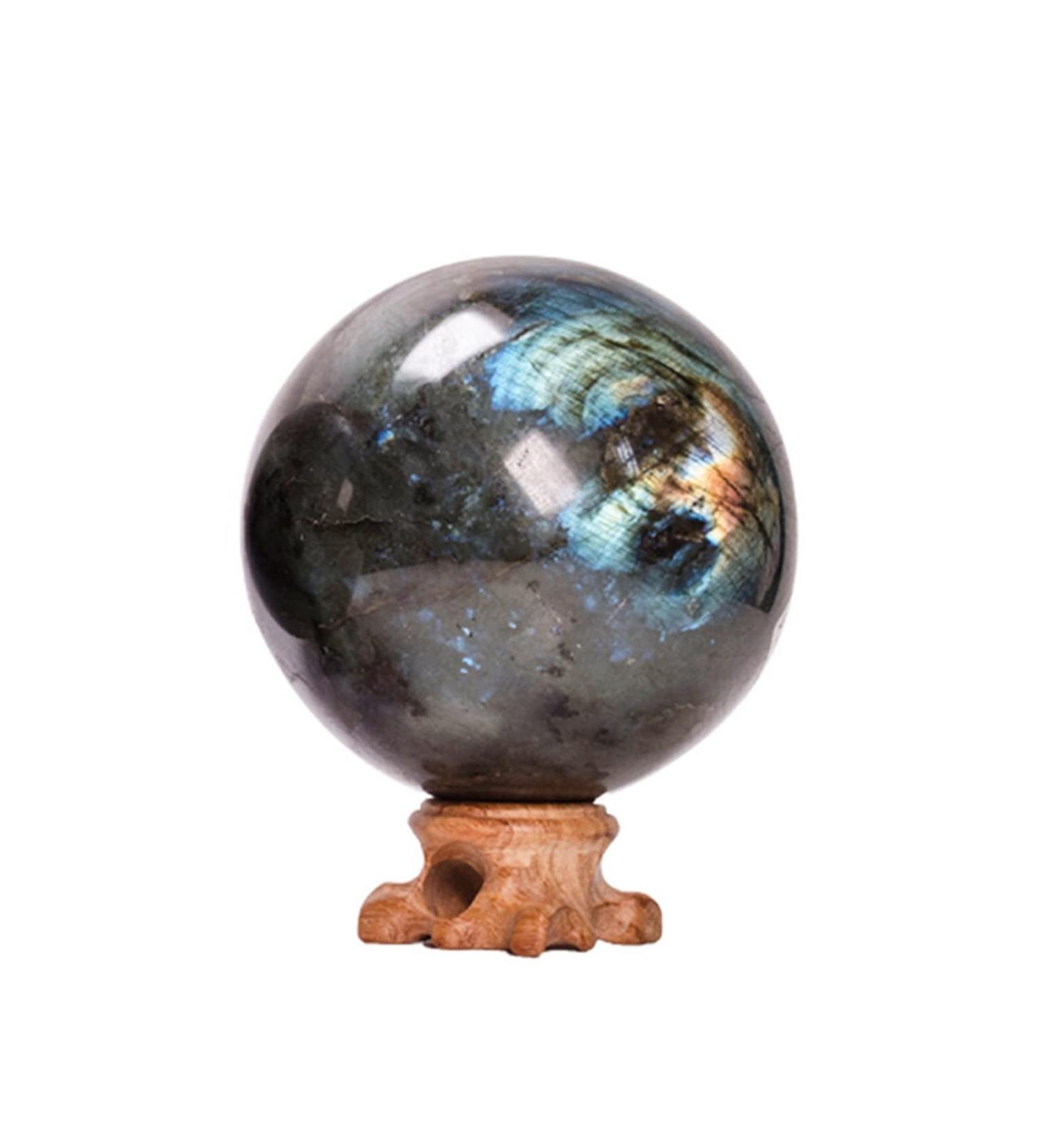 Natural Crystal Rough Natural Sphere Natural Flashy Labradorite Ball Sphere 1pc for for Decoration Gift Decoration feng Shui. (Color : 55-65mm) - Buy Online on SooperMarket.com