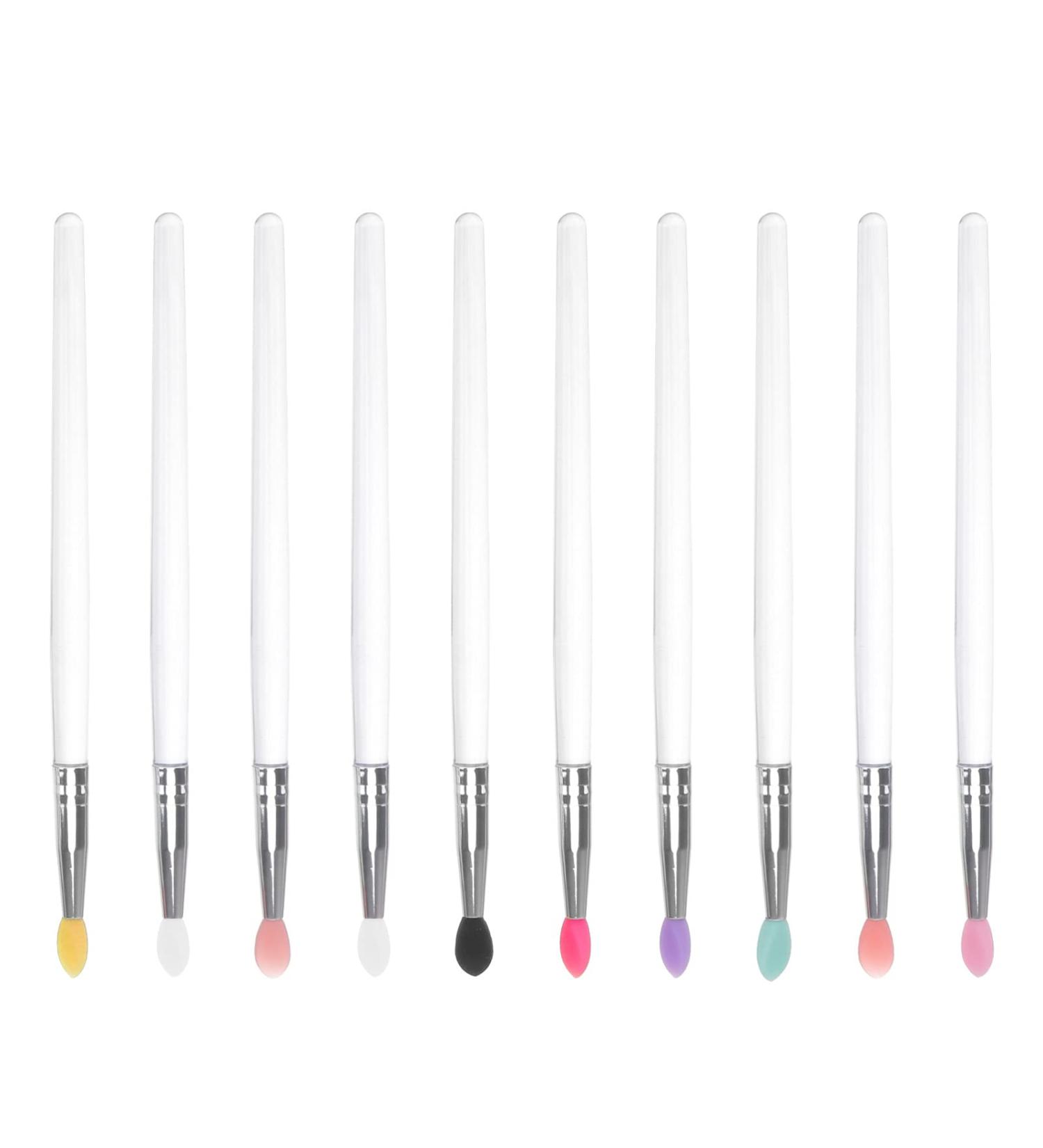 CANIGHT 10pcs Eye Shadow Brush Lip Brush Tool Eye Blending Brush Eye Makeup Tool Cosmetic Plastic Handle - Buy Online on SooperMarket.com