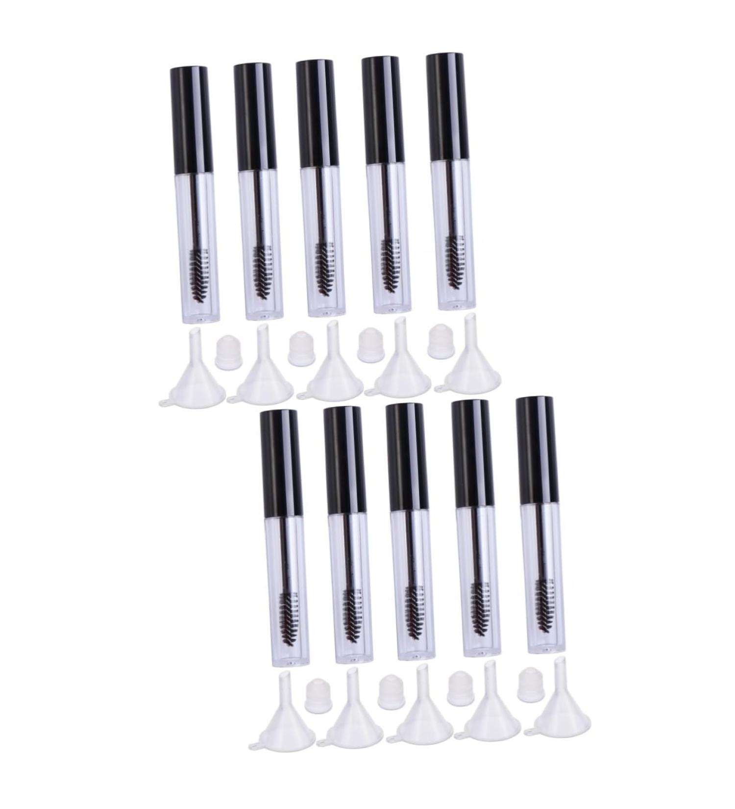 Mikinona 10 Pcs Empty Eyelashes Bottle Clear Mascara Tube Eyelash Brush Tube Empty Tube with Inner Plug - Buy Online on SooperMarket.com