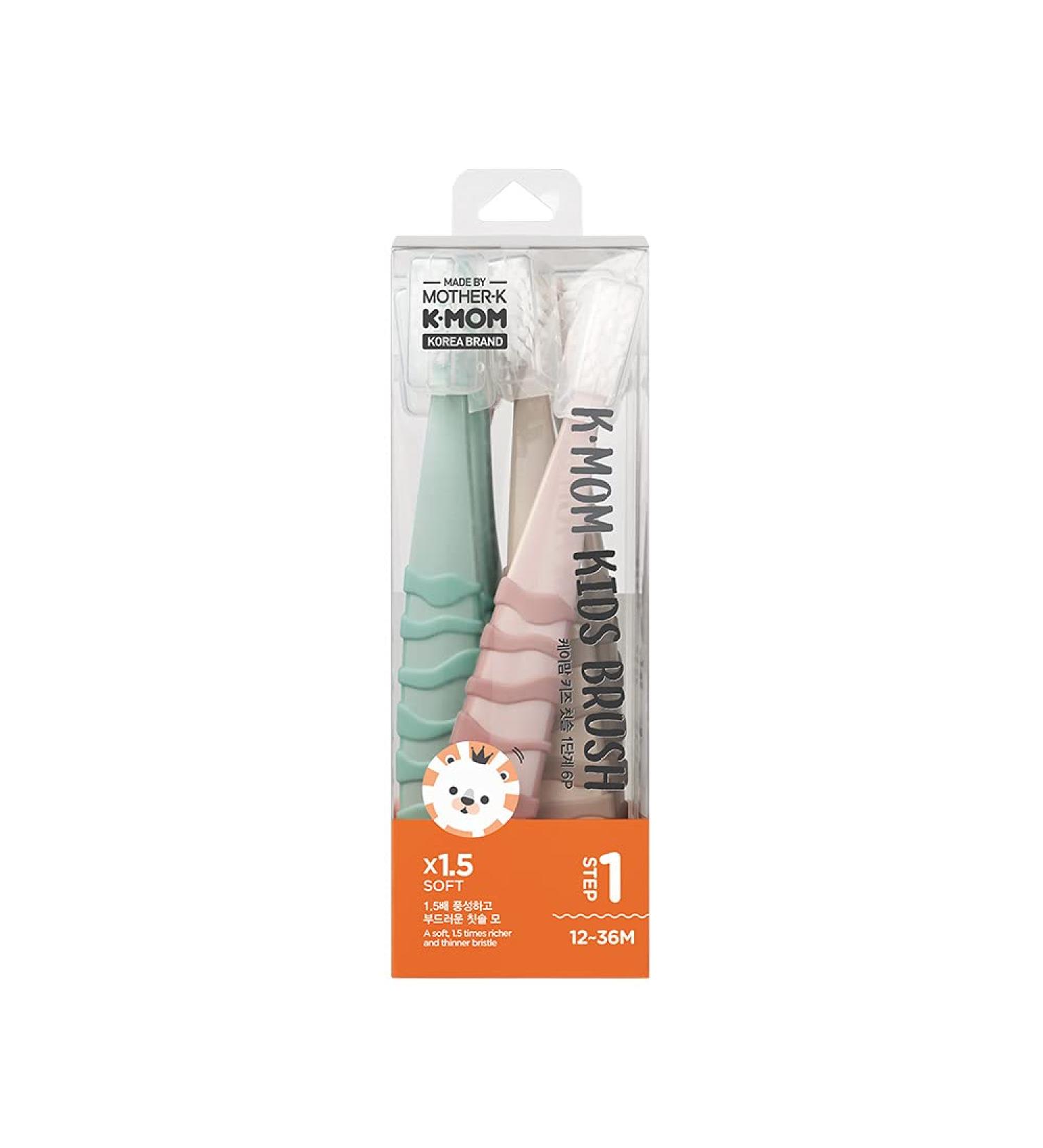 K-MOM Kids Toothbrush 12-36M STEP 1 (6PK) BOX - Buy Online on SooperMarket.com