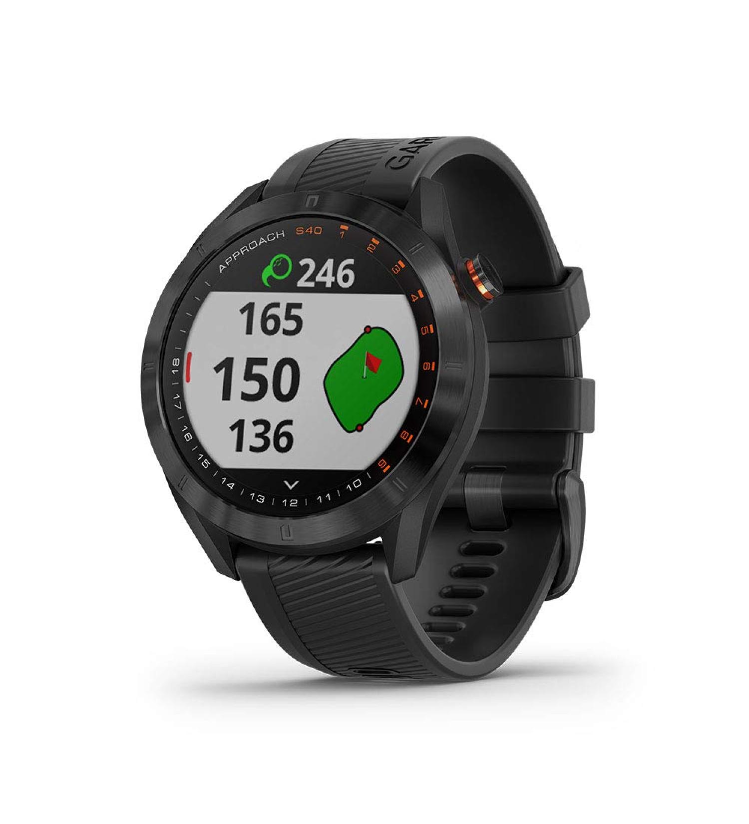 Garmin Approach S40 - Stylish GPS Golf Smartwatch with Lightweight Design and Touchscreen Display in Black - Buy Online on SooperMarket.com