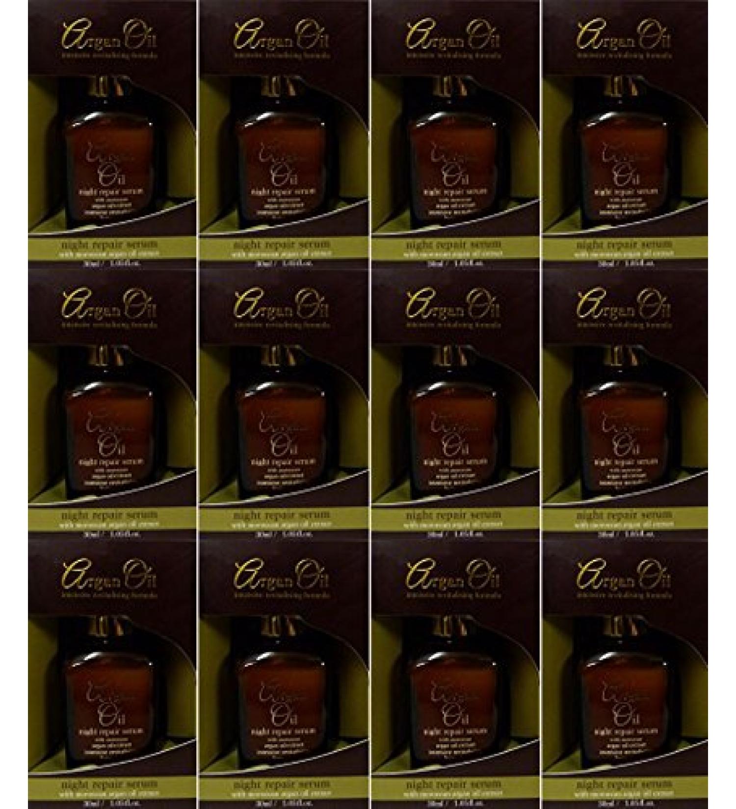 TWELVE PACKS of Argan Oil Night Repair Serum 30ml