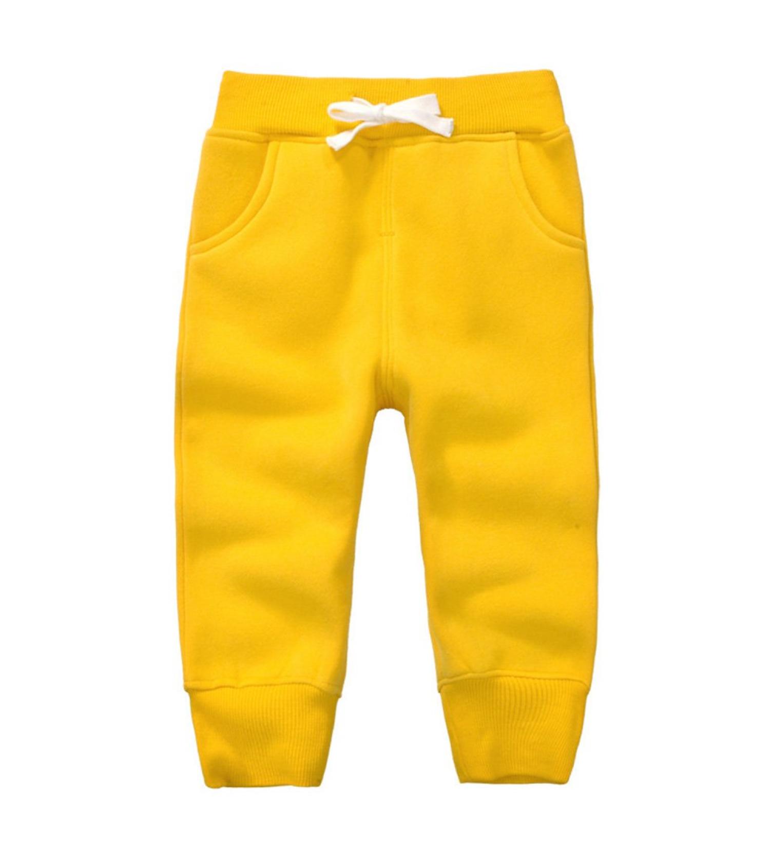 CuteOn Unisex Kids Elastic Waist Cotton Warm Trousers - 1 Year Yellow | 1-5Years - Buy Online on SooperMarket.com
