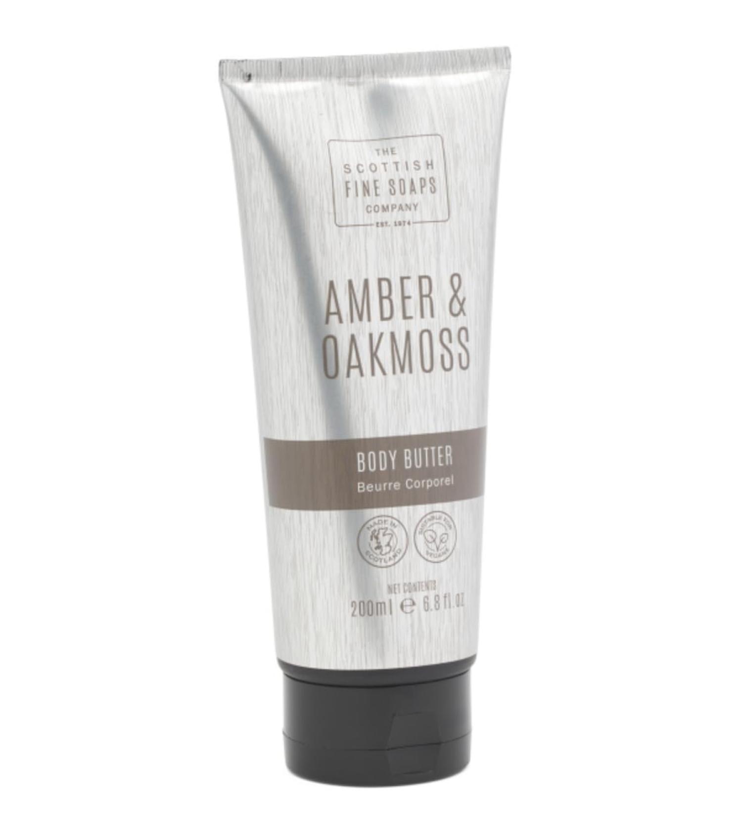 Scottish Fine Soaps AMBER & OAKMOSS Body Butter 6.8 oz