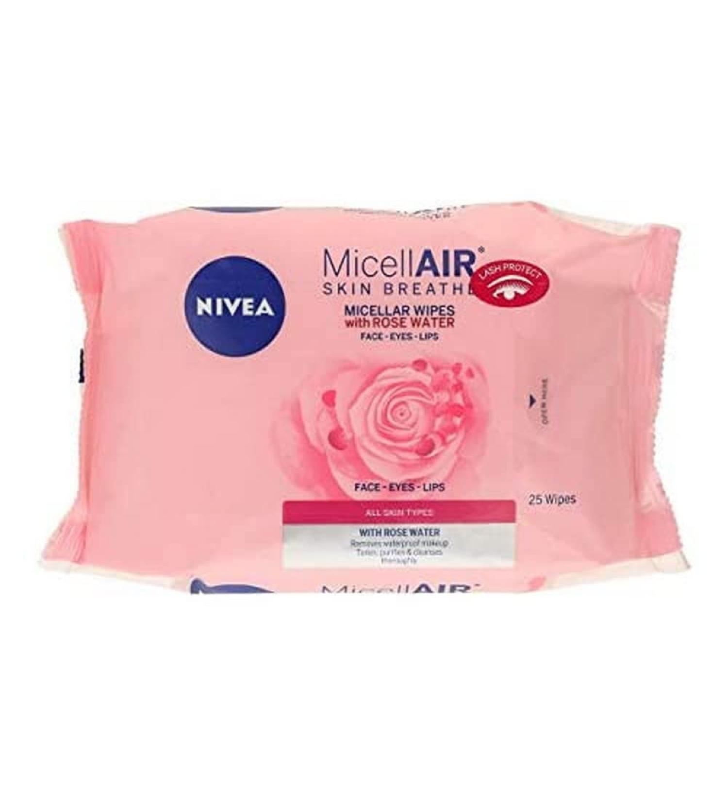 MICELL-AIR ROSE WATER toallitas desmaquilladoras 20 uds