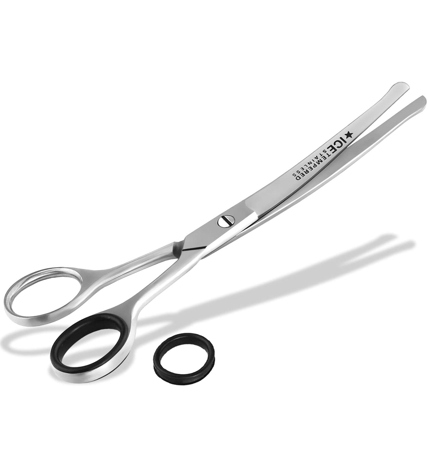 Buy Exclusive 16cm Fur & Paw Scissors - Curved Dog Hair Scissors for Grooming - Buy Online on SooperMarket.com