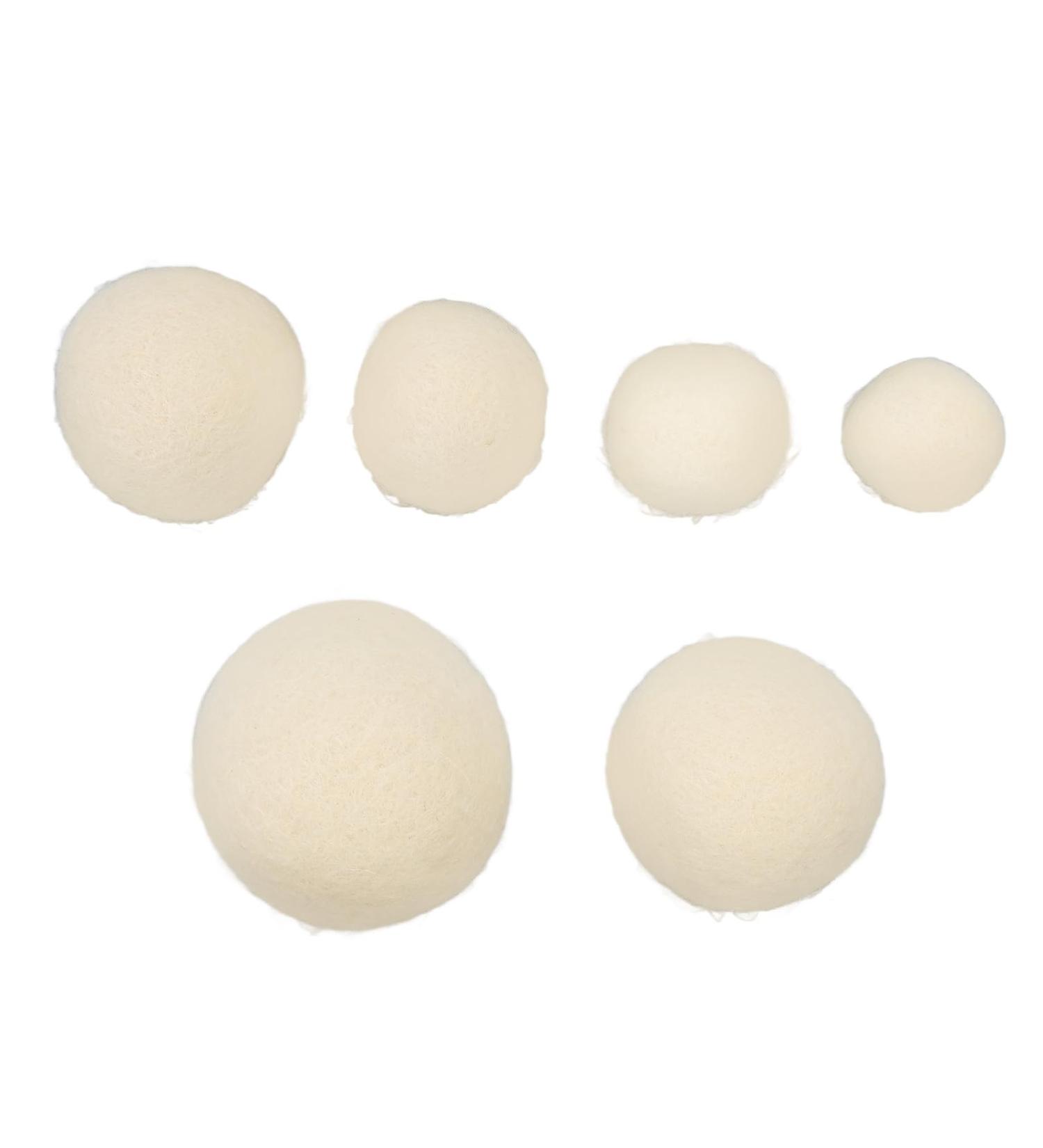 Eco-Friendly Wool Dryer Balls - Reusable Laundry Drying Balls Reduces Static & Wrinkles - Pack of 6 - Buy Online on SooperMarket.com