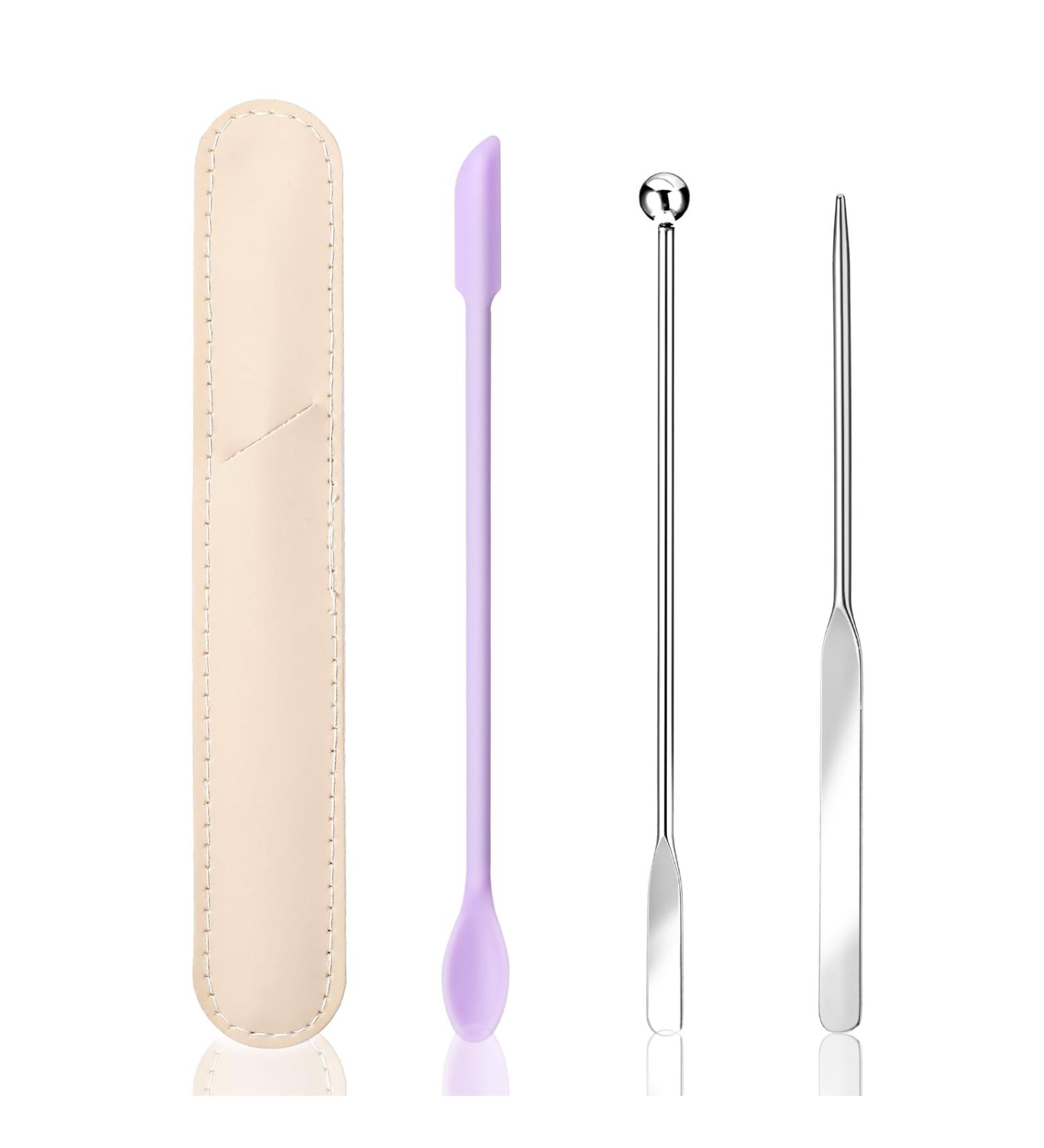 Thinp Foundation Spatula | Silicone & Stainless Steel Makeup Tool for Precision Application - Perfect for Small Areas - Buy Online on SooperMarket.com