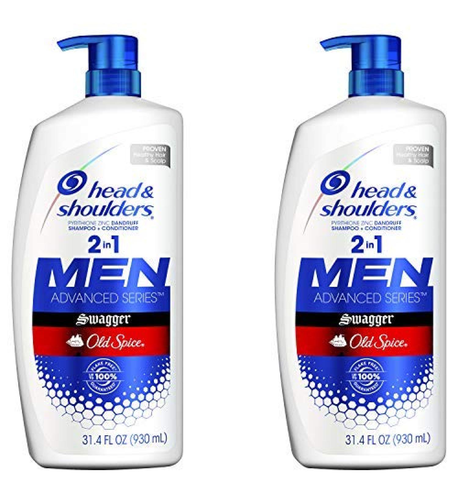 Head & Shoulders 2 in 1 Anti-Dandruff Shampoo & Conditioner for Men, Old Spice Swagger, 31.4 Fl Oz (Pack of 2) - Buy Online on SooperMarket.com
