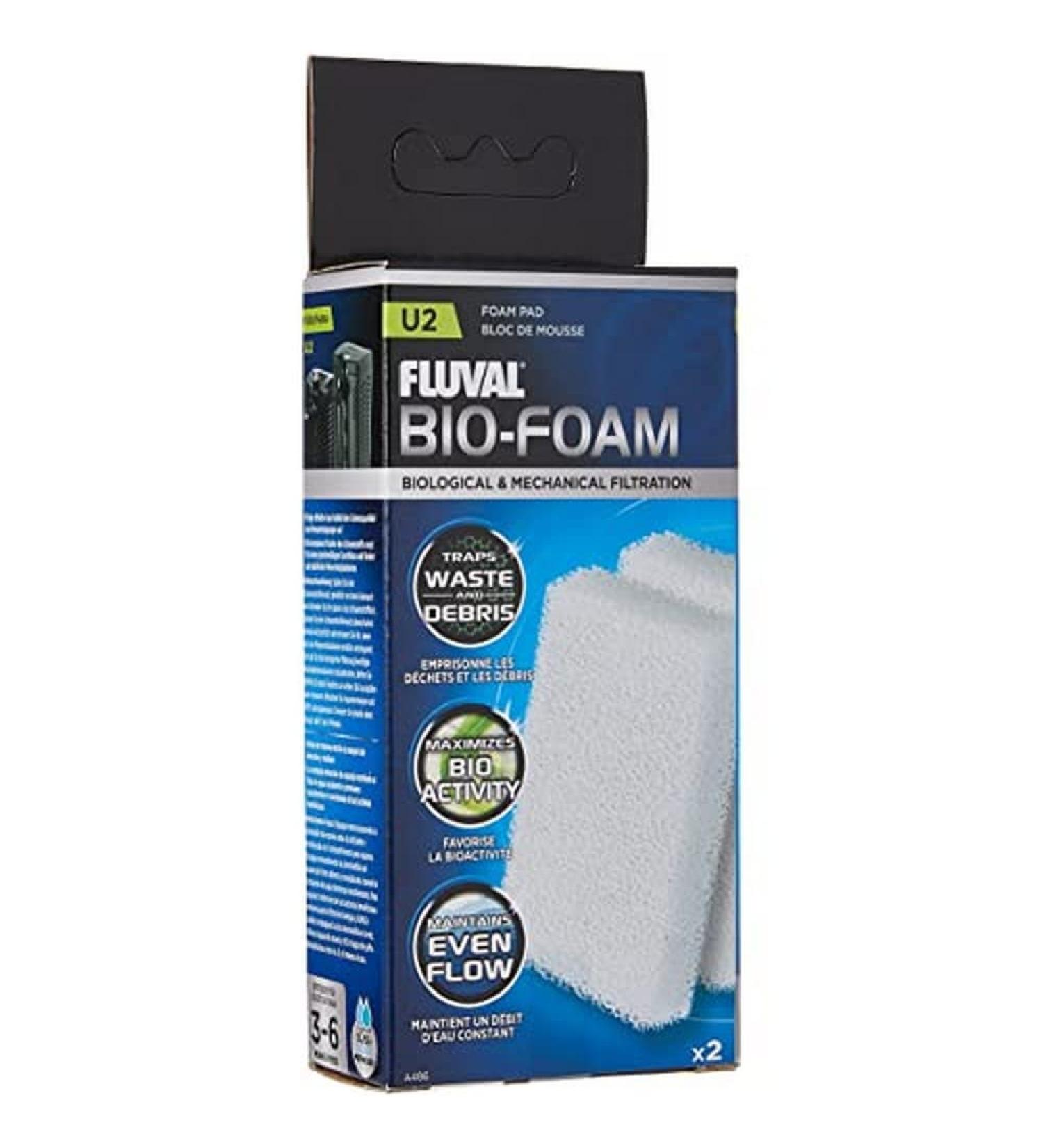 Fluval Foam Cartridge for U2 Internal Filter - Pack of 2 | Best for Large Dirt Particles - International Shipping Available - Buy Online on SooperMarket.com