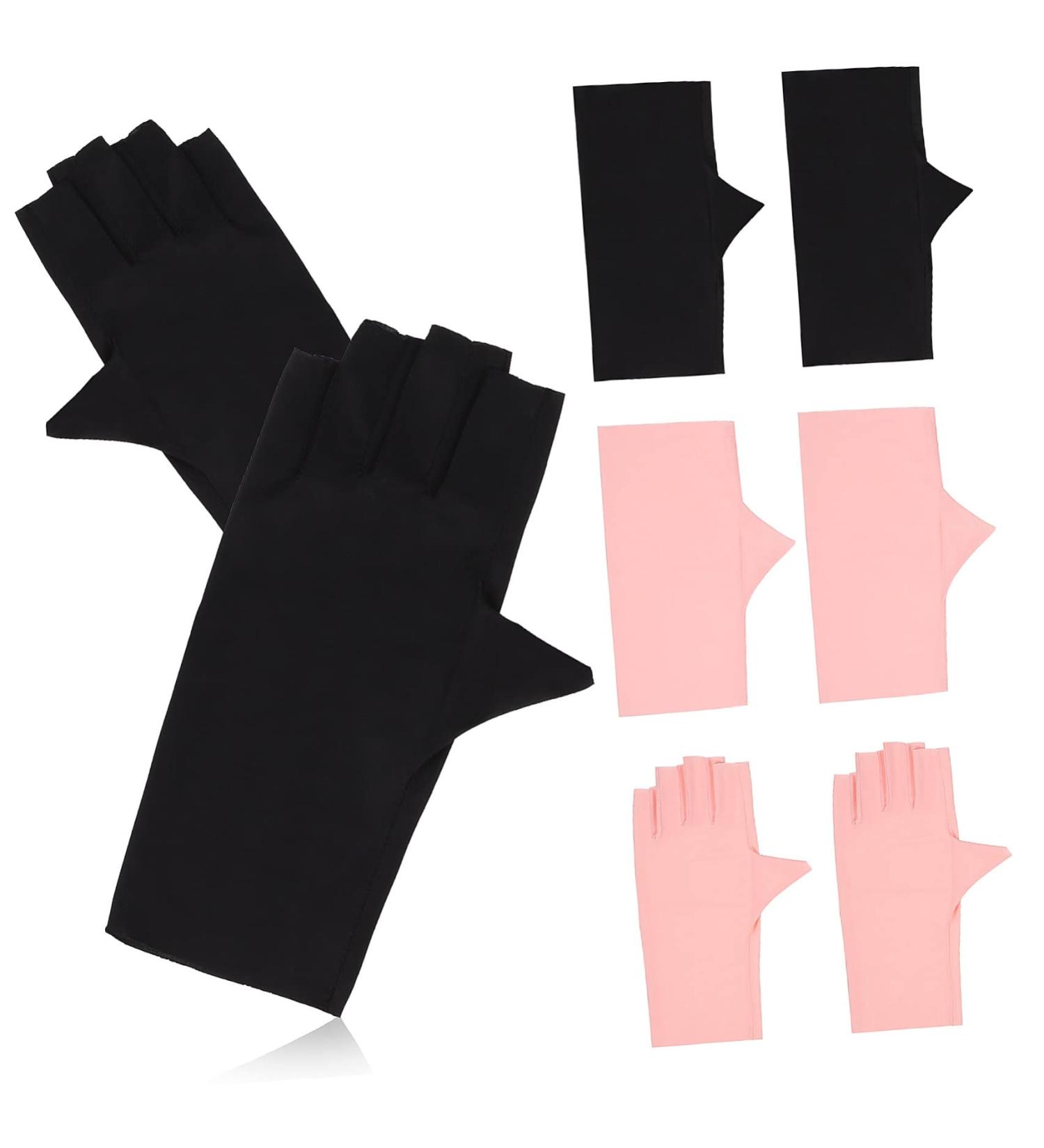 Healeved 4 Pairs Nail Gloves Manicure Gloves Protection Nail Supplies Gloves Anti Uv Gloves Uv Gloves for Nails Rays Gloves Fingerless Gloves Uv Anti Gloves Nail Anti-uv Nylon - Buy Online on SooperMarket.com