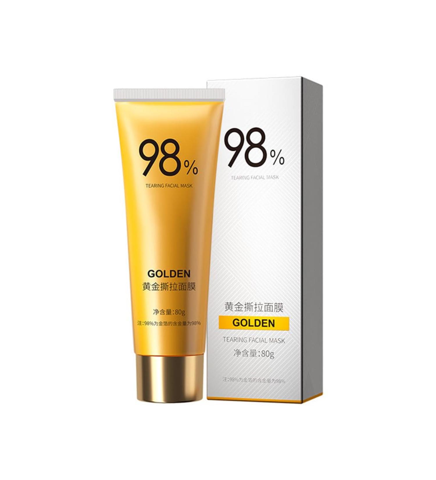 Gold Foil Peel-Off Mask | 98% Gold Anti-Aging Facial Mask for Deep Cleansing & Fine Line Reduction | Ideal for All Skin Types - Buy Online on SooperMarket.com