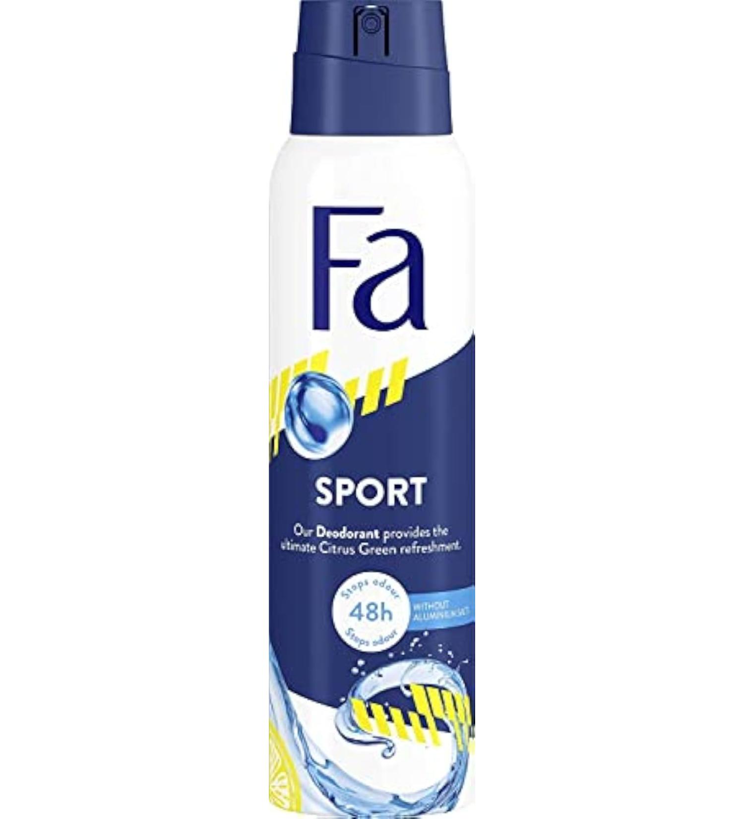 FA Deodorant 5 Ounce Spray Sport 48 Hour (Blue) (150ml) - Buy Online on SooperMarket.com
