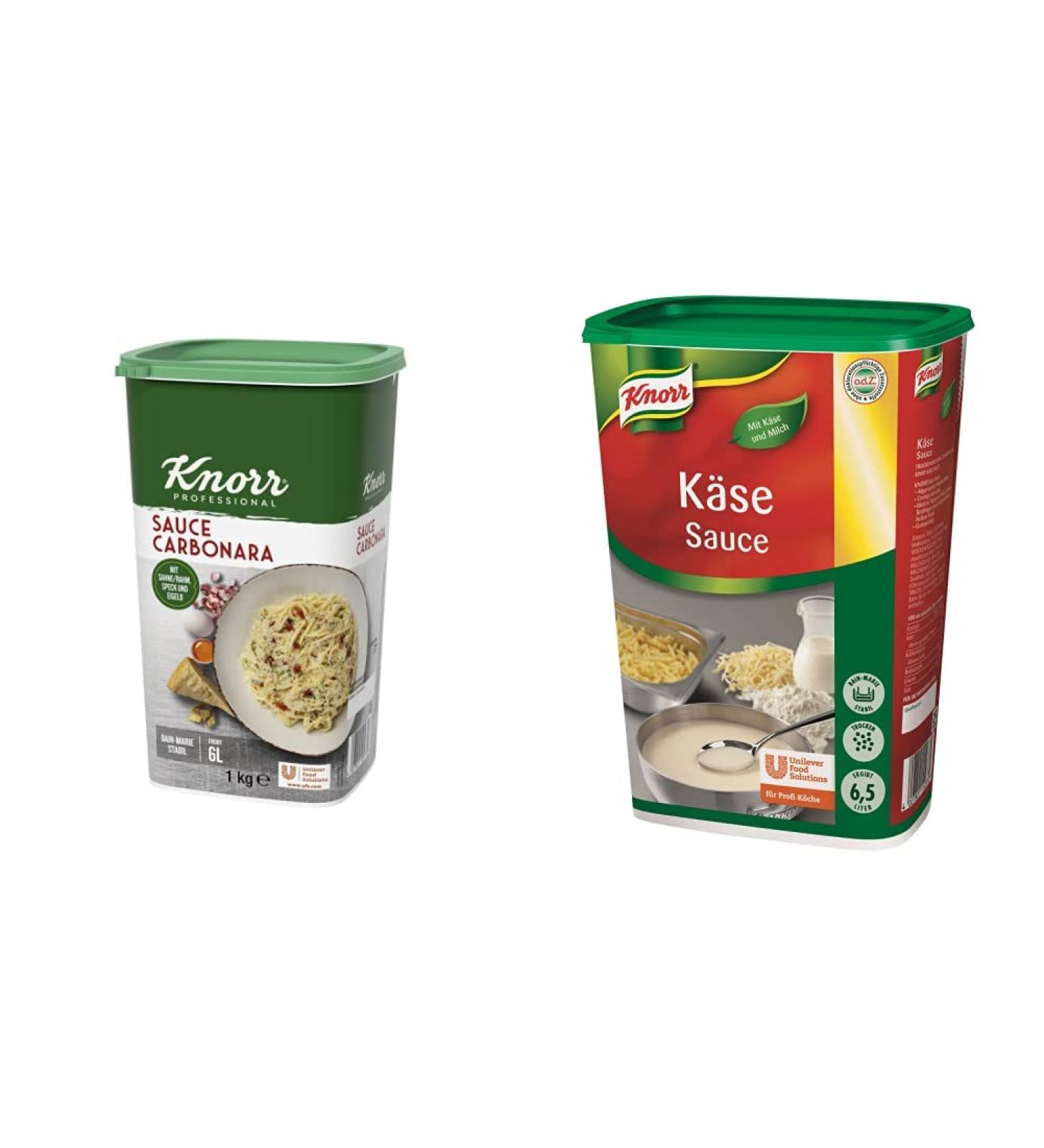 Buy Knorr Cream Sauce Carbonara & Cheese Sauce Bundle (1 kg Each) - International Shipping Available - Buy Online on SooperMarket.com