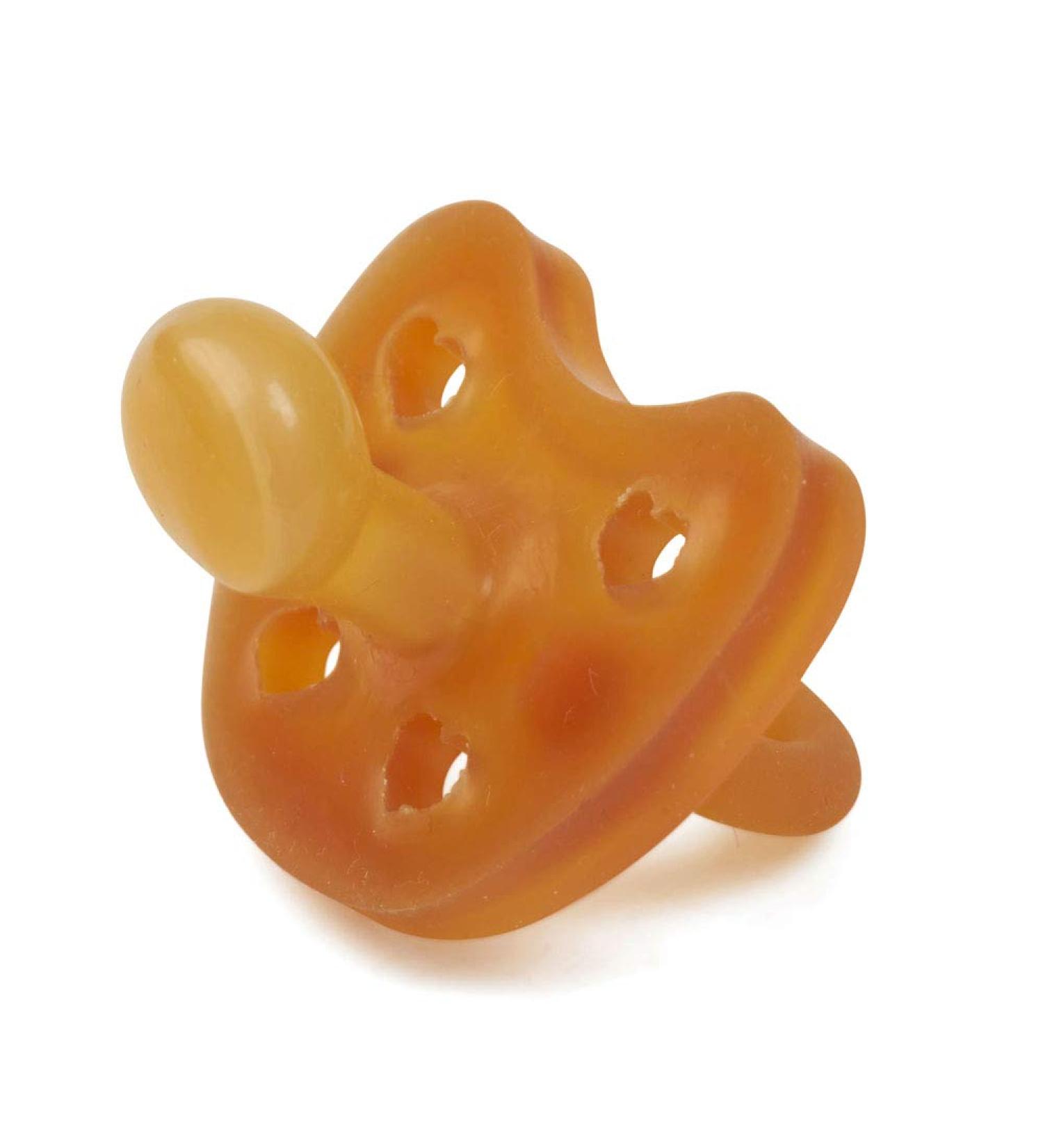 Gr npecht Organic Natural Rubber Pacifier - BPA Free Dye-Free Jaw-Friendly for 0-6 Months | Soft Shield | Size 1 - Brown - Buy Online on SooperMarket.com