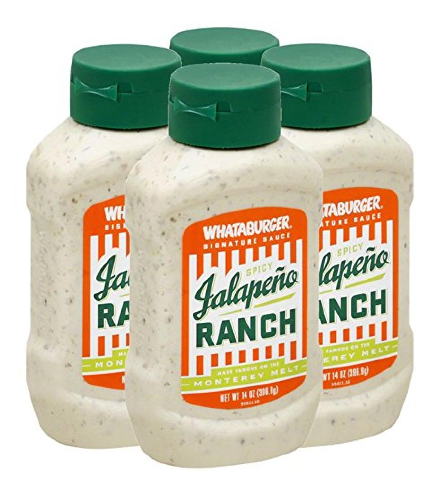 (4-PACK) Whataburger Spicy Jalapeno Ranch - 14oz Bottle